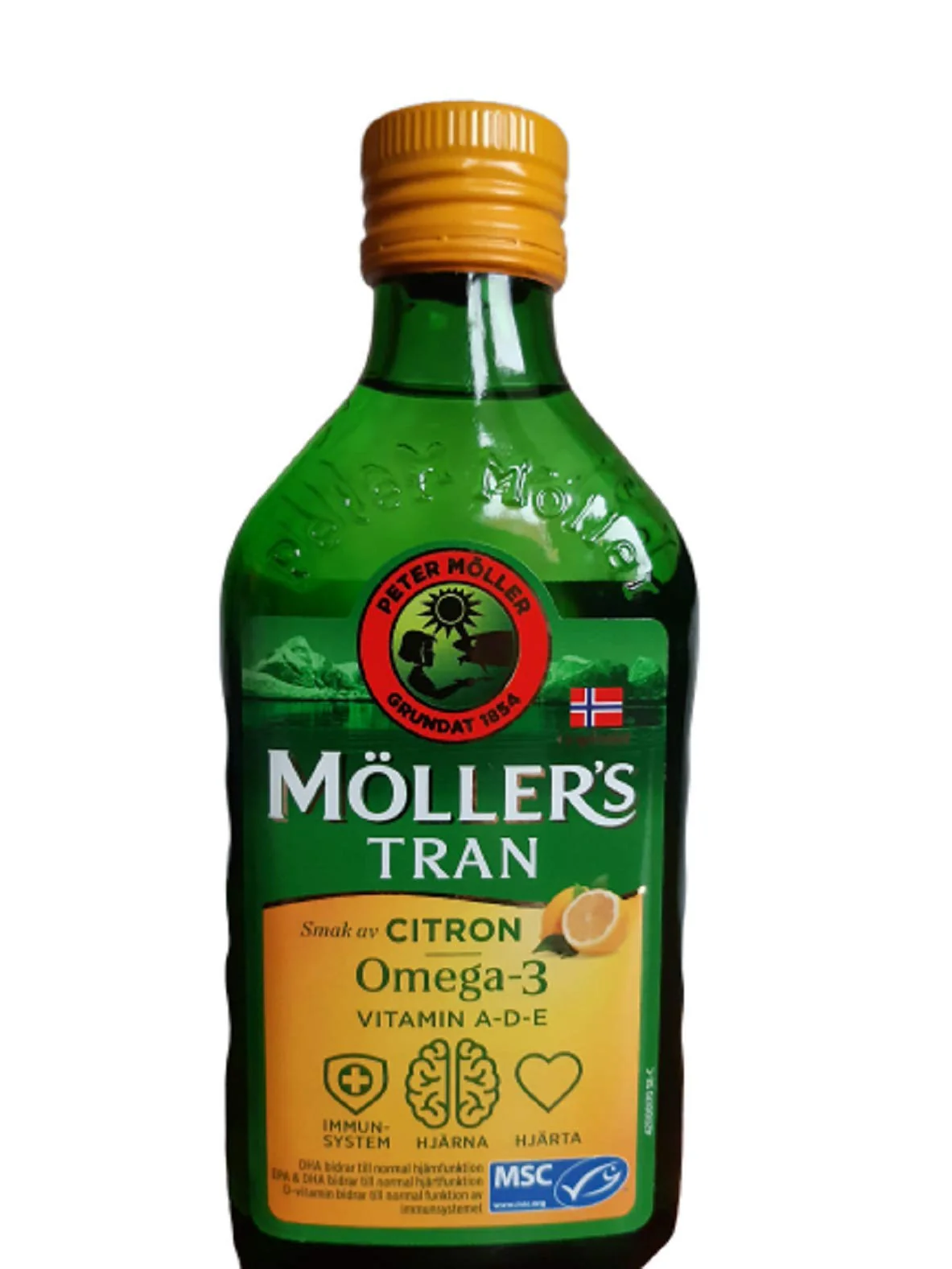 MÖLLER'S Tran Cod Liver Oil 250 ml | Citron Flavor | Omega-3 | Vitamin A, D & E - Image 2