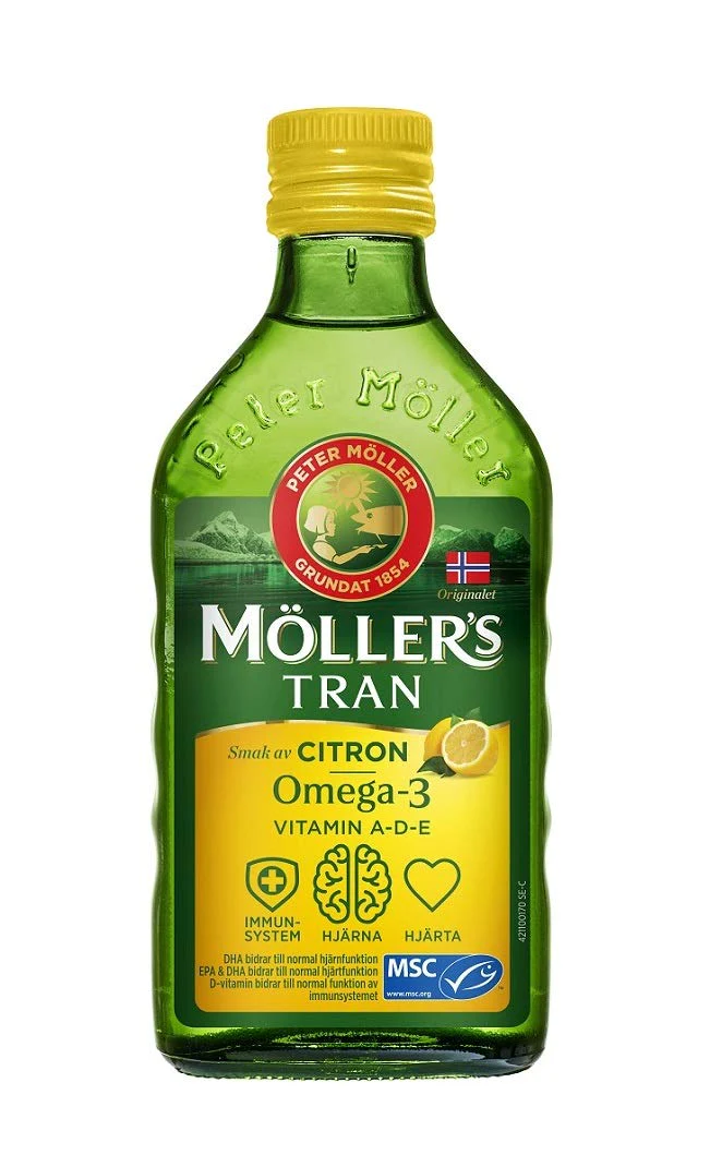 MÖLLER'S Tran Cod Liver Oil 250 ml | Citron Flavor | Omega-3 | Vitamin A, D & E - Image 5
