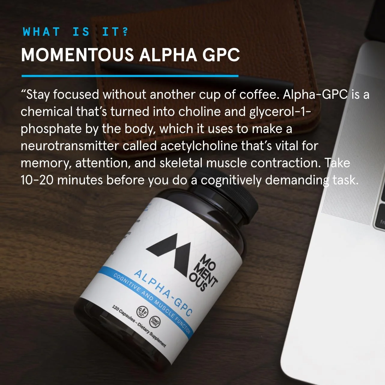 Momentous Alpha GPC Supplement – Cognitive Support, NSF Certified for Sport, GMO- & Gluten-Free | 60 Servings - Image 11