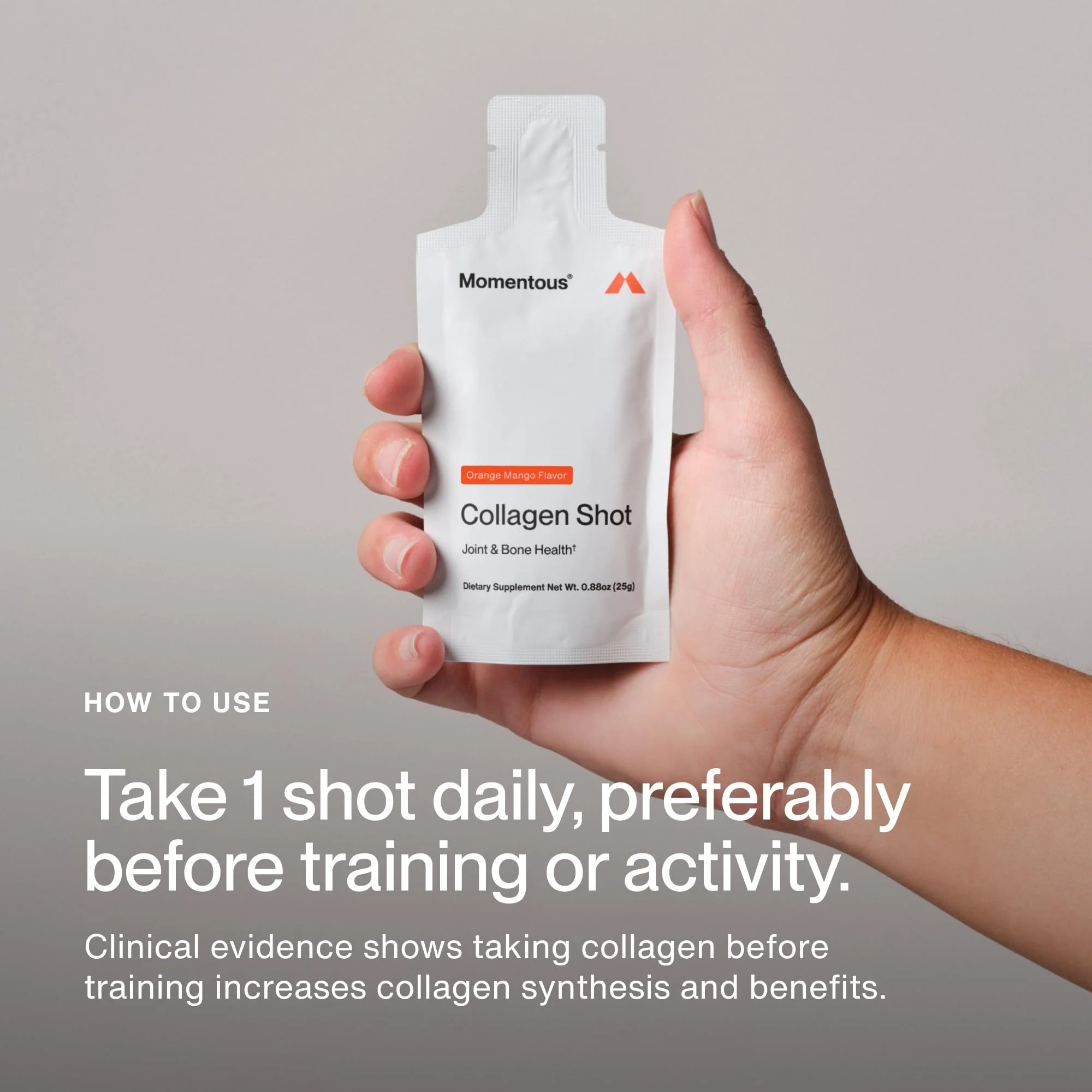 Momentous Collagen Shot - Hydrolyzed Collagen + Vitamin C, NSF Certified for Sport, Orange Mango, 15 Servings - Image 15