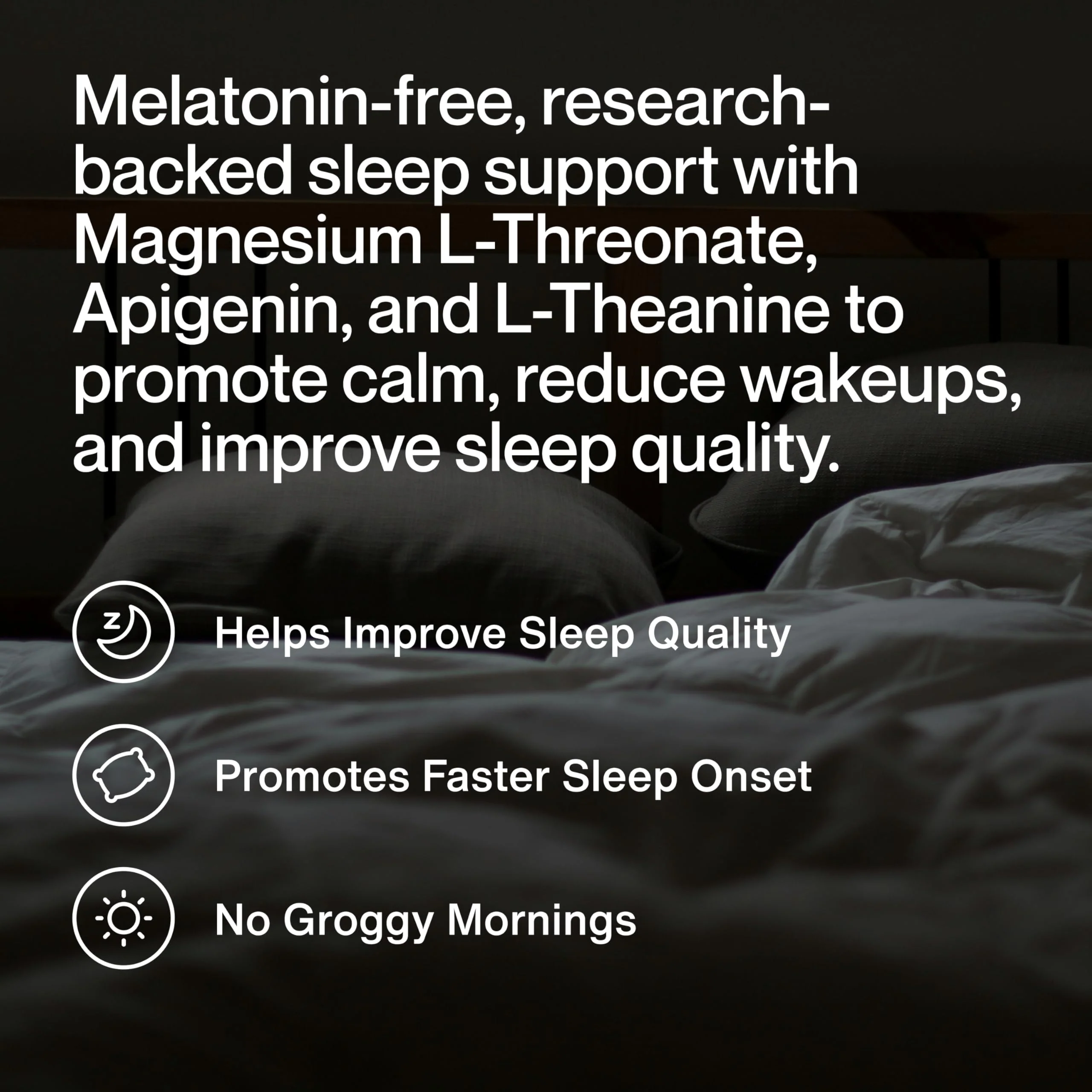 Momentous Nightly Sleep Pack – Magnesium L-Threonate, L-Theanine & Apigenin | 30 Servings | NSF Certified for Sport - Image 2