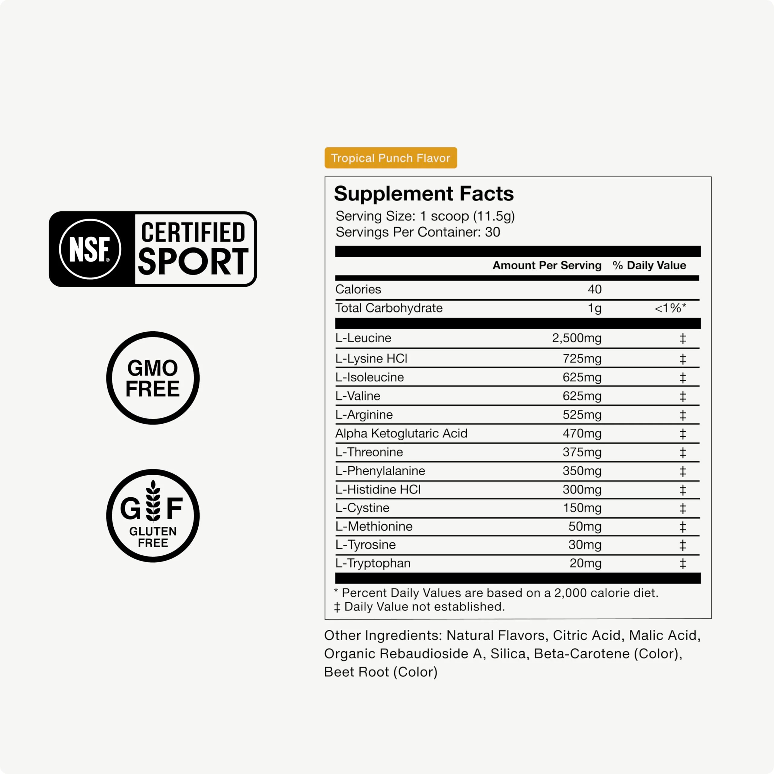 Momentous Vital Aminos Powder – 13 Amino Acids (EAAs + extras) | BCAA & EAA | Tropical Punch | NSF Certified for Sport | GMO & Gluten-Free | 30 Servings - Image 14