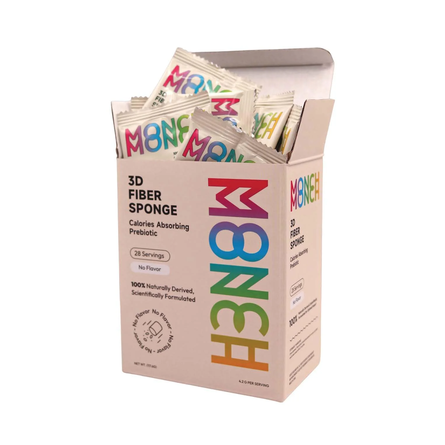 Monch Monch Prebiotic Fiber Powder Unflavored — Calorie-Absorbing Soluble Fiber for Gut Health, Vegan & Sugar-Free (28 Ct) - Image 9