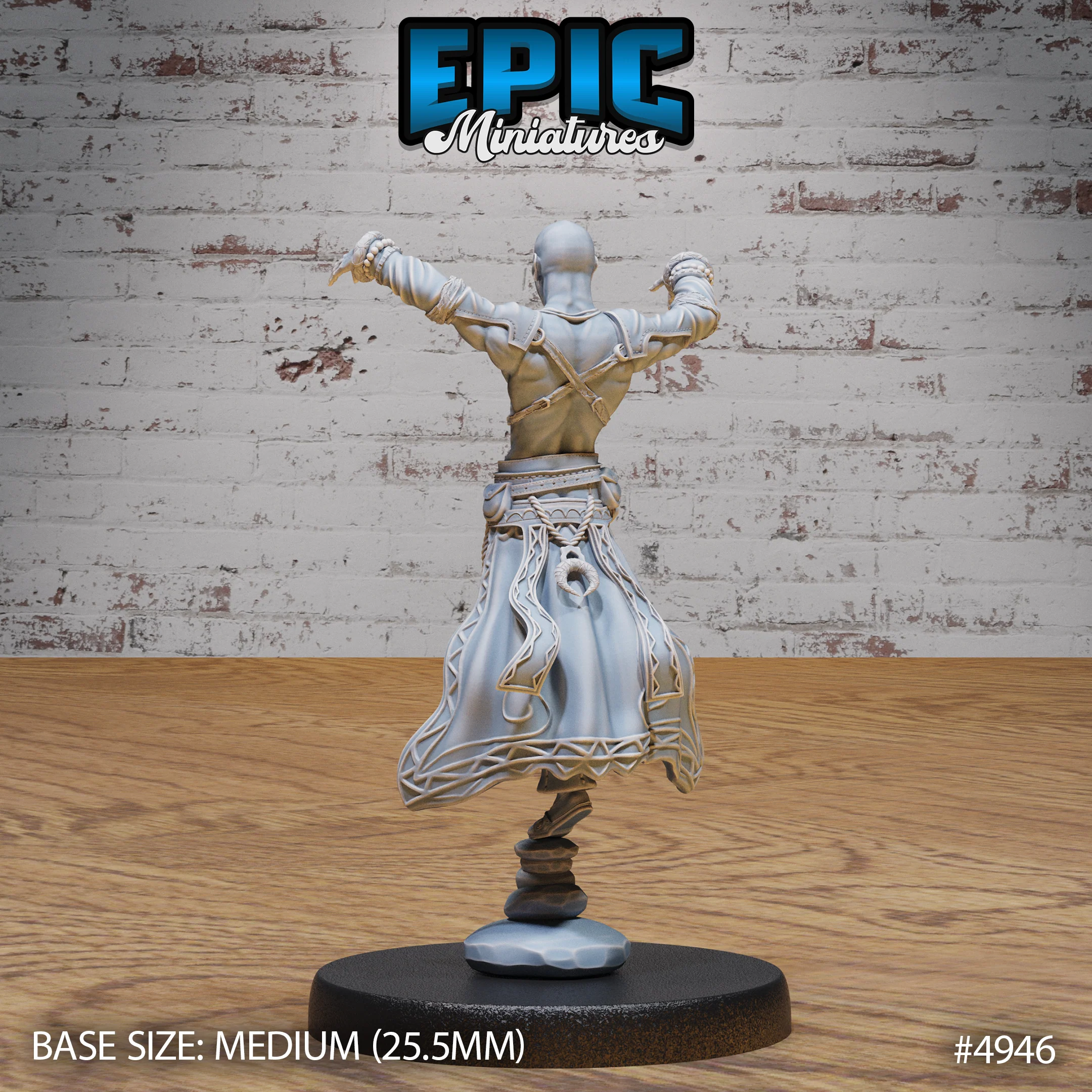 Monk Adventurer Male #4946-#4948 | Epic Miniatures | D&D Tabletop Miniature | Agile Warrior of Peace and Strength - Image 3