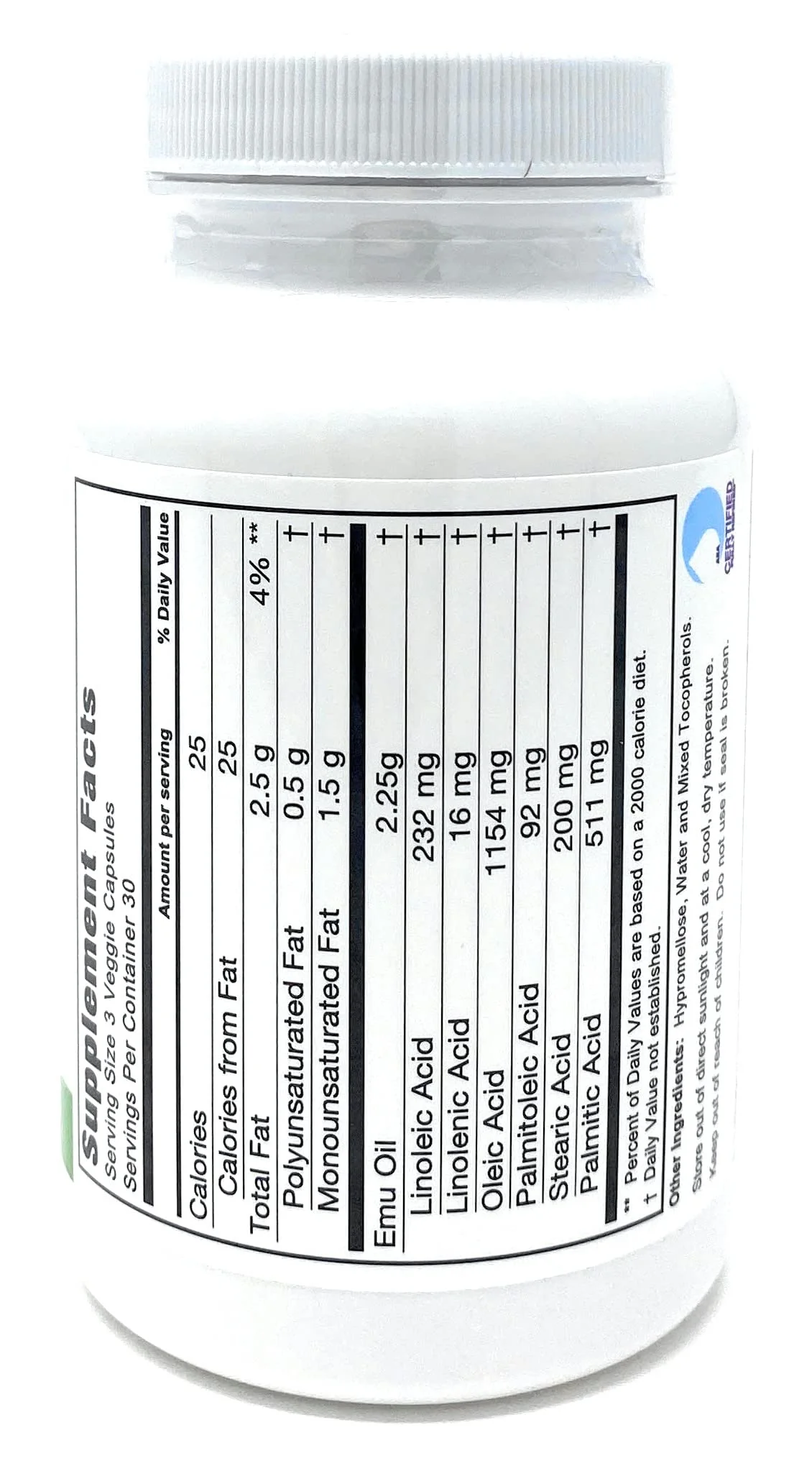 Montana Emu Ranch EMUtrients Omega Complex Emu Oil 750mg | Omega 3, 6, 7, 9 | 90 Veggie Caps - Image 3