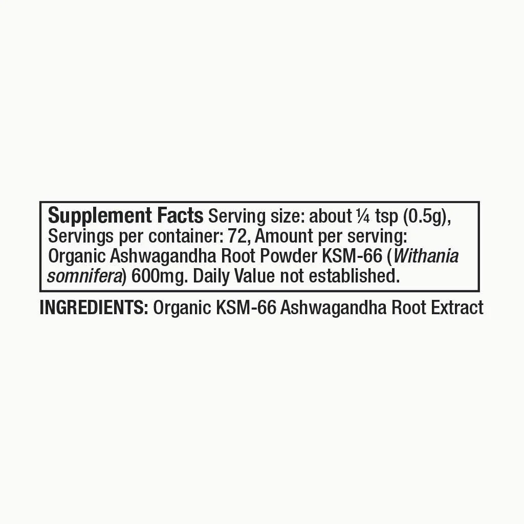 Moon Juice Organic Ashwagandha Supplement – KSM-66 Root Powder (15:1) for Focus, Mood & Stress, 72 Servings - Image 14