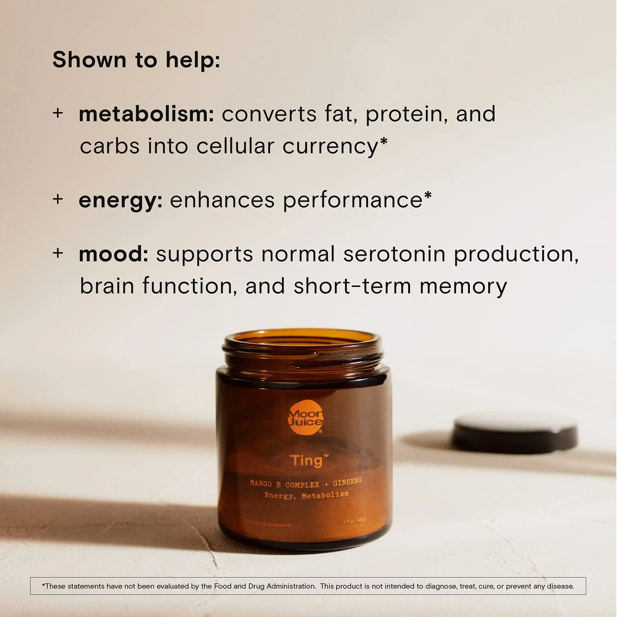 Moon Juice Ting - Mango Vitamin B Complex Powder | Sugar-Free, Caffeine-Free Energy & Digestive Support (25 Servings) - Image 7