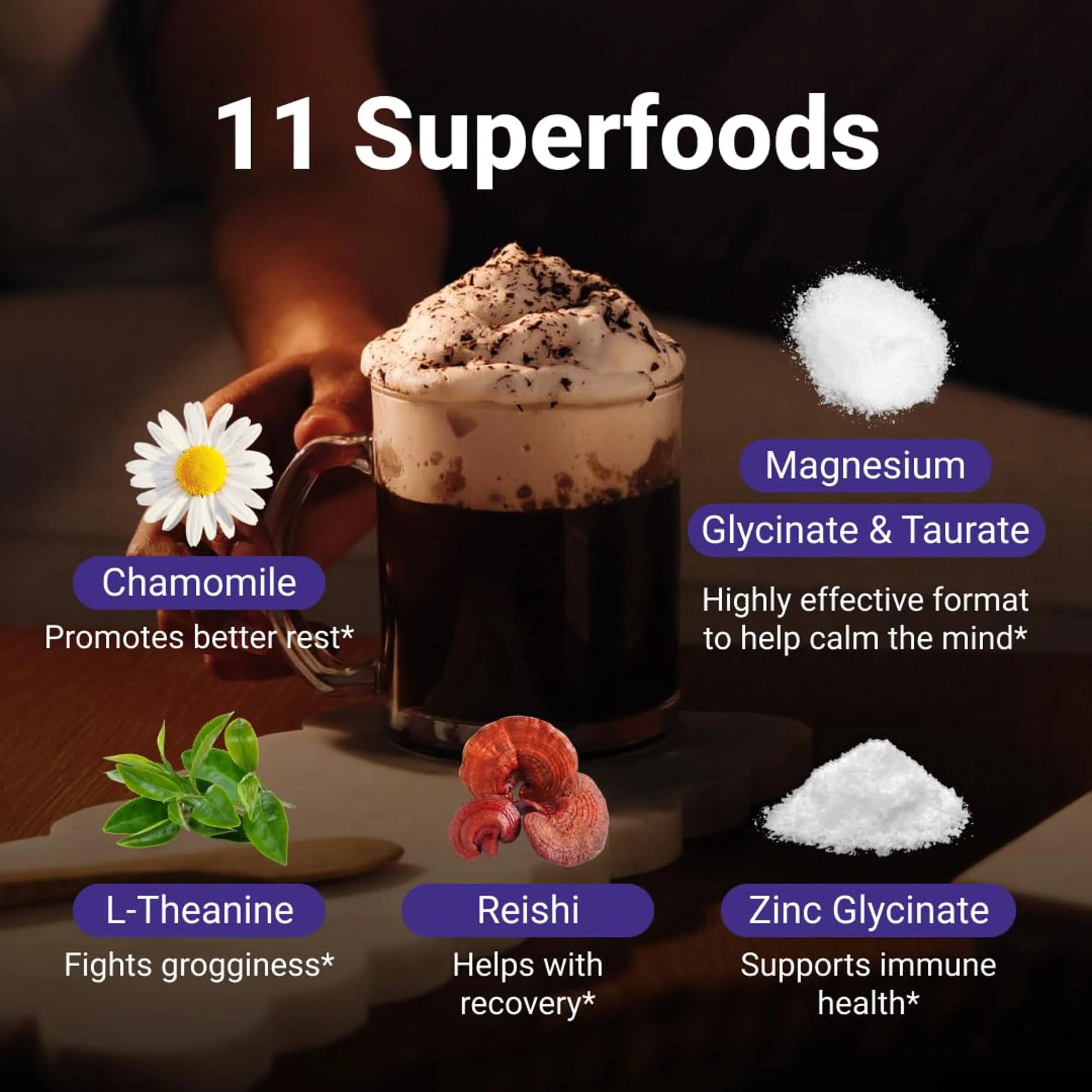 MoonBrew Nighttime Magnesium Hot Cocoa – Sleep Support (Melatonin-Free) with L-Theanine & Chamomile - Image 13