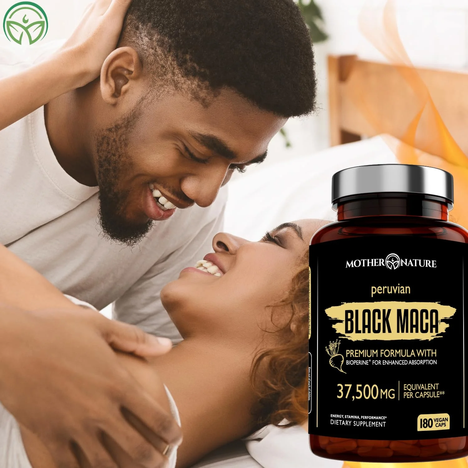 Mother Nature Black Maca 50:1 Extract – 37,500mg per Serving, 180 Vegan Capsules for Men - Image 3