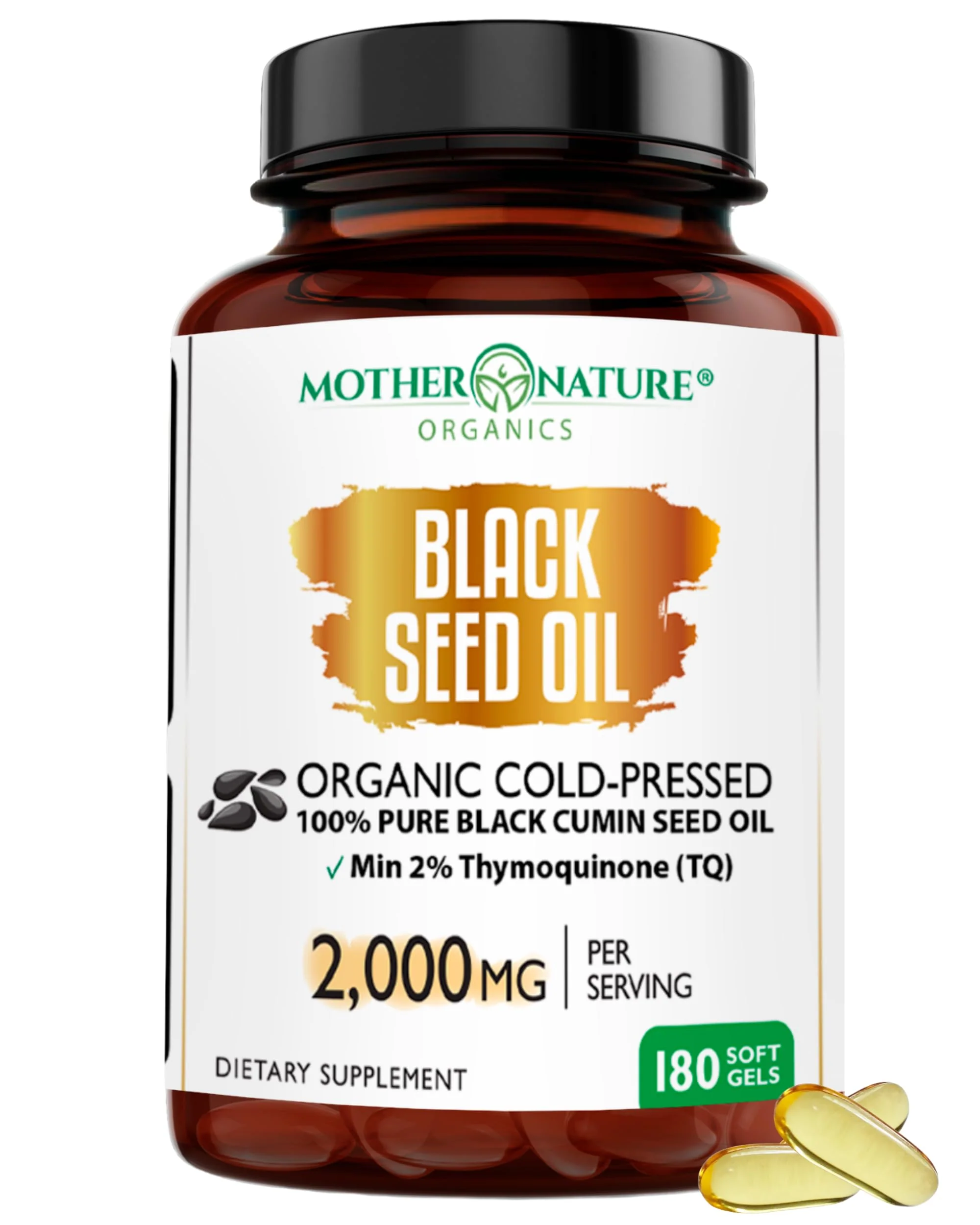 Mother Nature Organics Organic Black Seed Oil Capsules 1000mg – 180ct, 3-Month Supply, Cold-Pressed Nigella Sativa from Turkey - Image 10