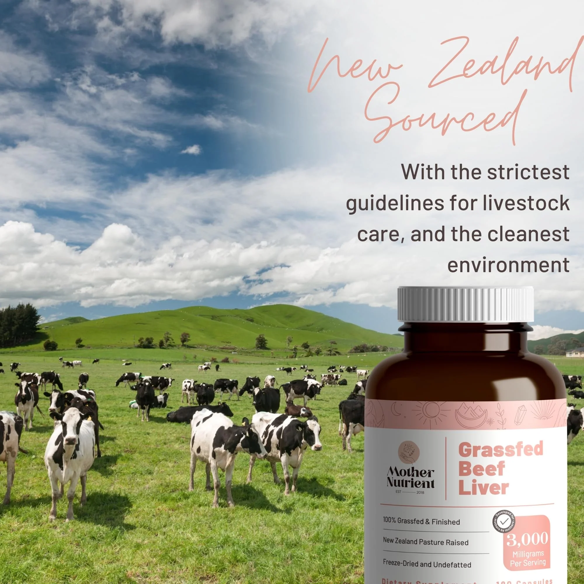 Mother Nutrient Grass-Fed Beef Liver Capsules – 180 Caps, 45-Day Supply, New Zealand Sourced - Image 2