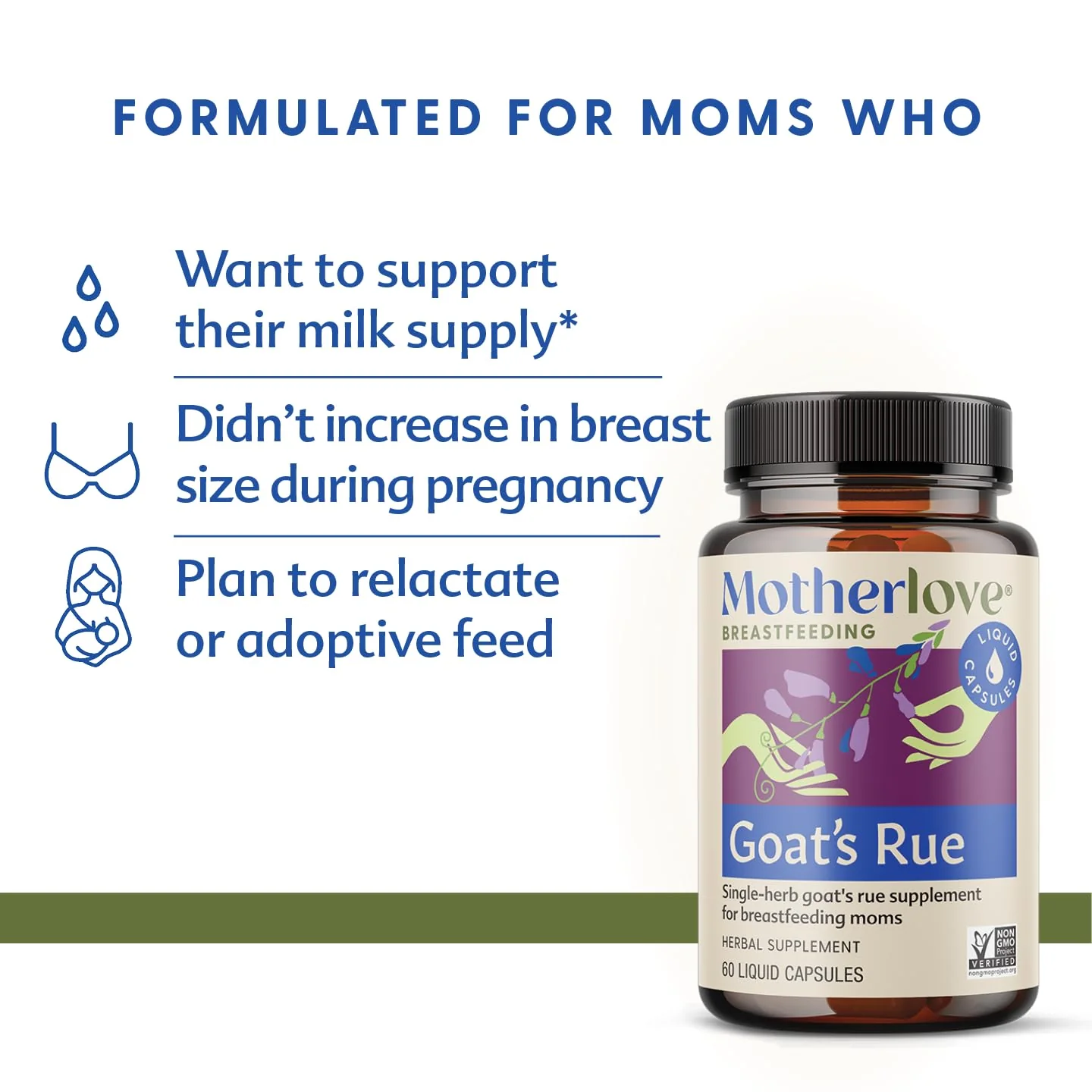 Motherlove Goat's Rue (120 Liquid Caps) – Lactation Support, Organic, Vegan, Non-GMO - Image 2