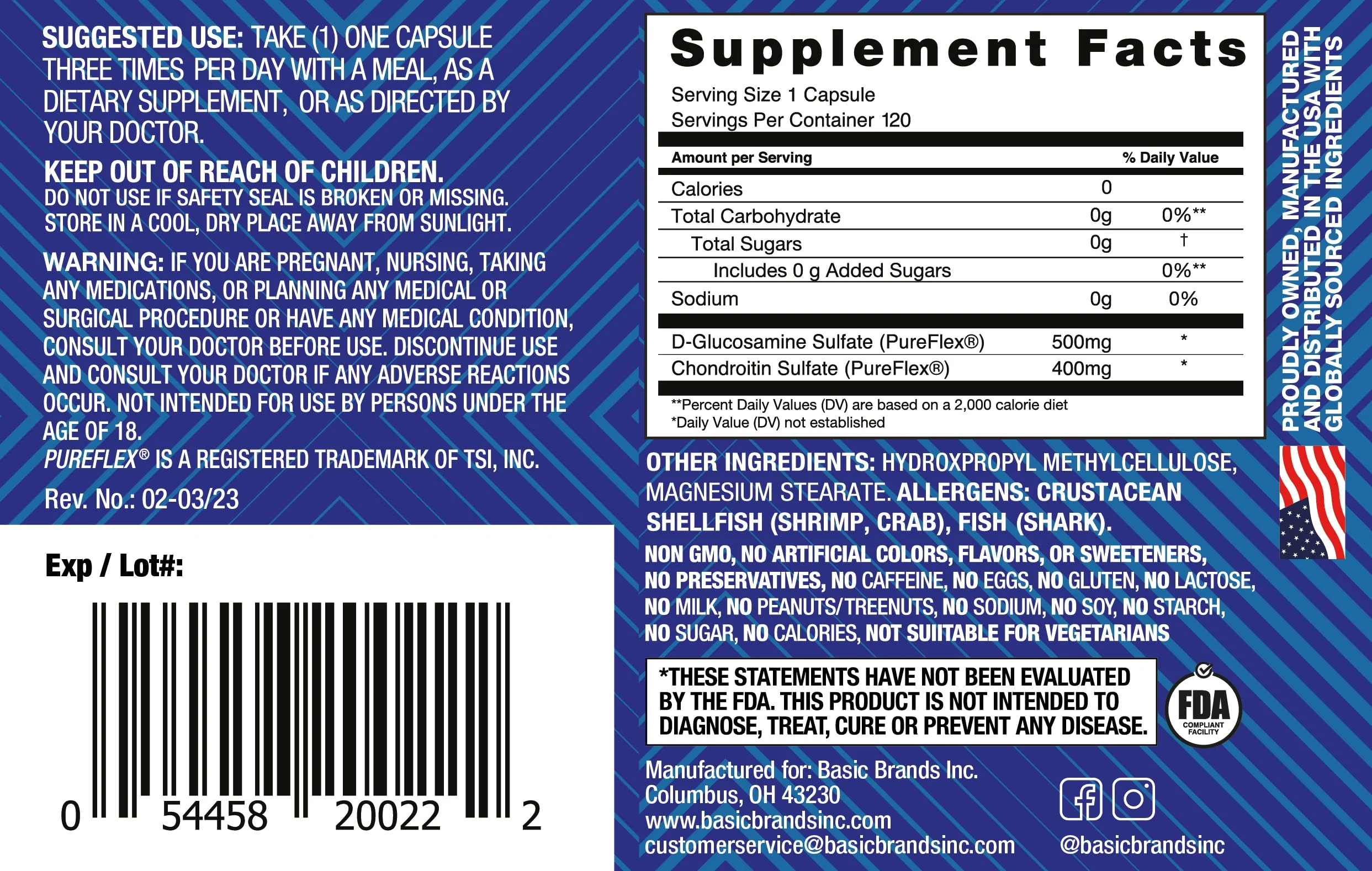Move Pureflex Glucosamine Chondroitin – Joint Support Supplement (120 Capsules, 2-Pack) - Image 2