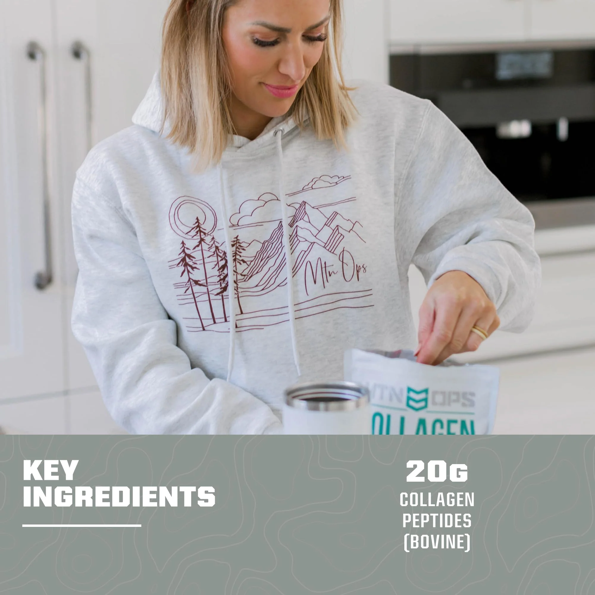 MTN OPS Collagen Peptide Protein Powder – Eva Shockey Signature, 20g Unflavored, Zero Sugar, 30 Servings - Image 14