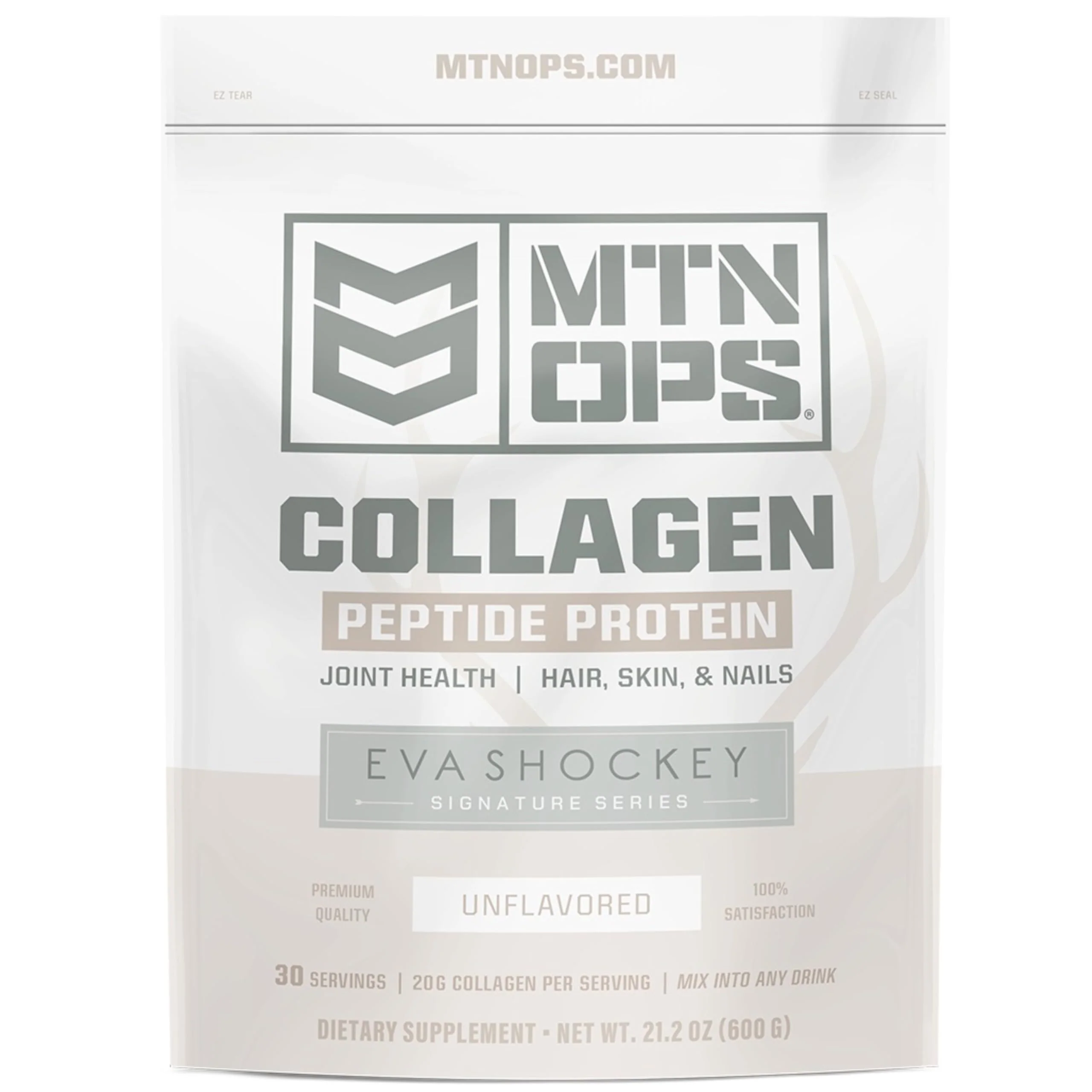 MTN OPS Collagen Peptide Protein Powder – Eva Shockey Signature, 20g Unflavored, Zero Sugar, 30 Servings - Image 19