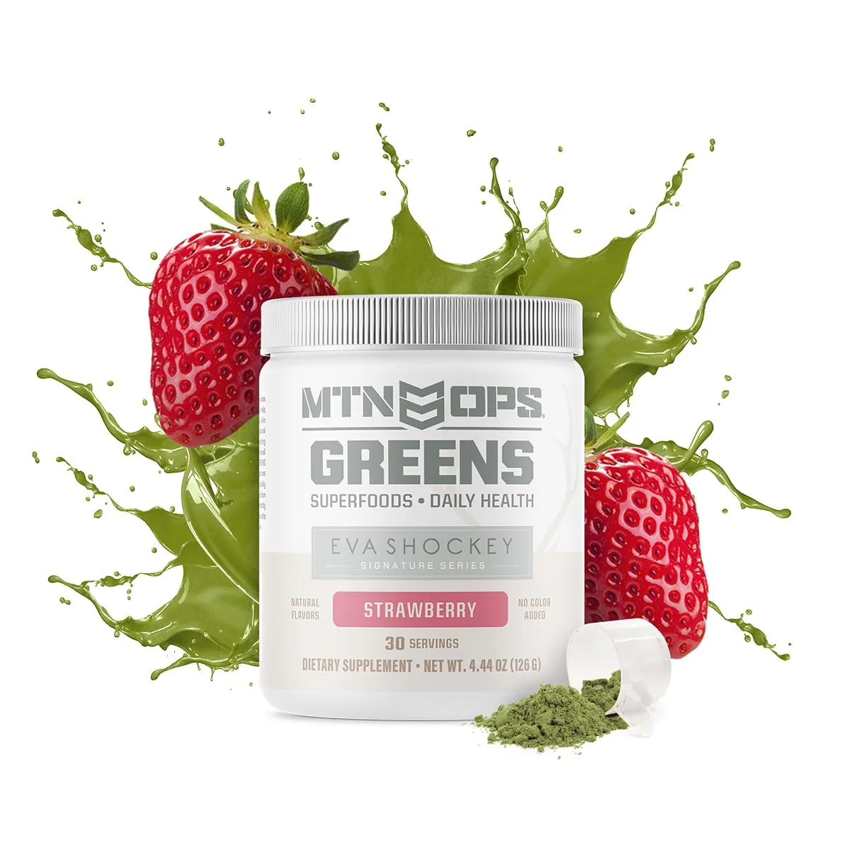 MTN OPS Eva Shockey Signature Series Super Greens – Strawberry, 30 Servings (4.4 oz) - Image 2
