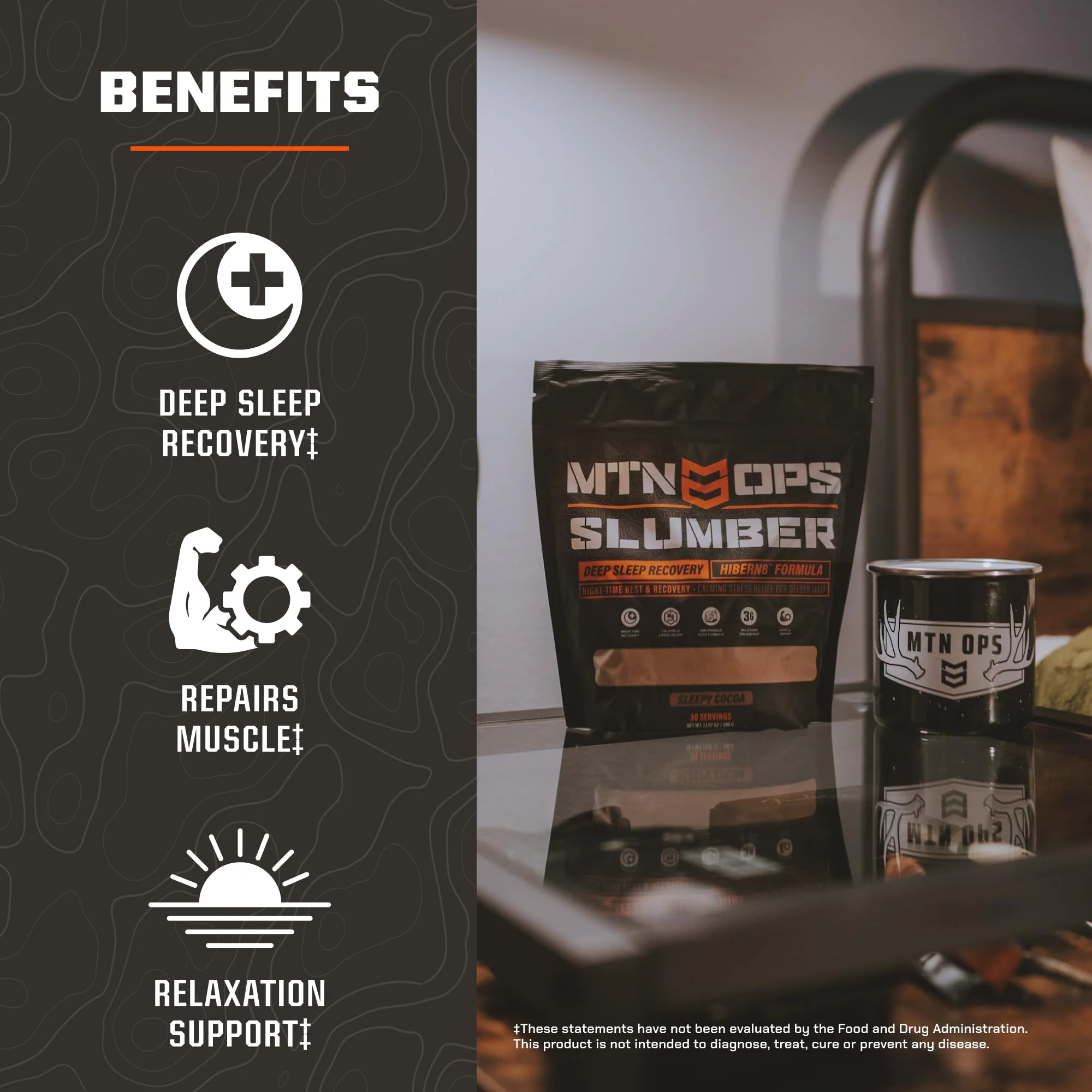 MTN OPS Slumber – Sleep Aid for Deep Sleep & Muscle Recovery (20 Servings) - Image 4