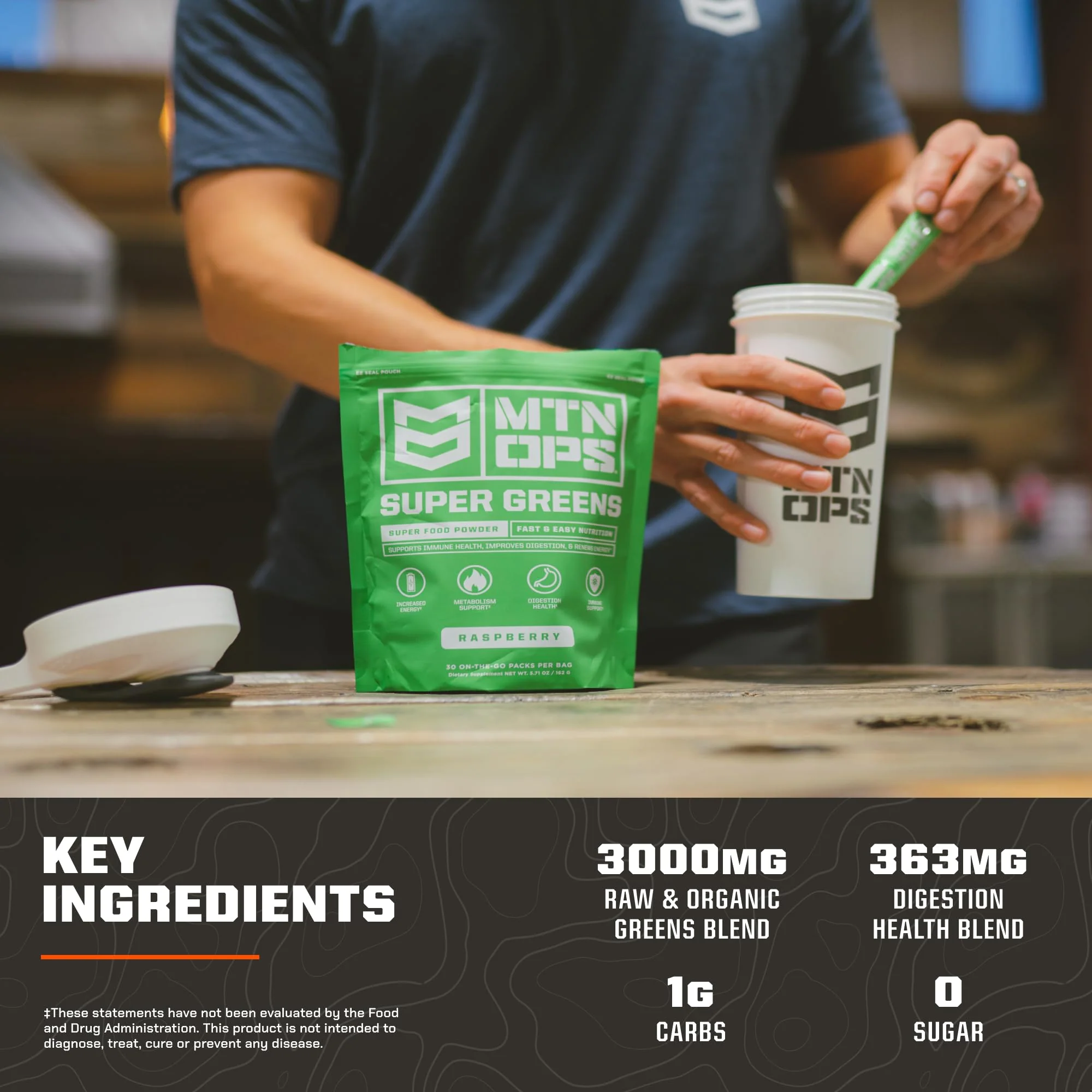 MTN OPS Super Greens – Immune Health & Energy Powder, 30 On-The-Go Packs - Image 7
