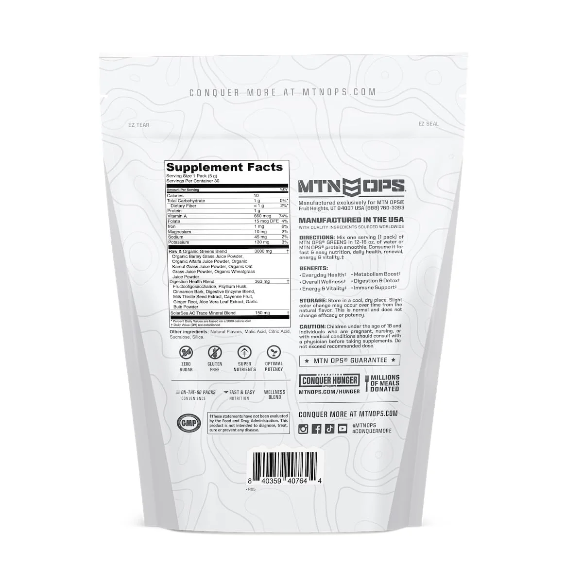 MTN OPS Super Greens – Immune Health & Energy Powder, 30 On-The-Go Packs - Image 9