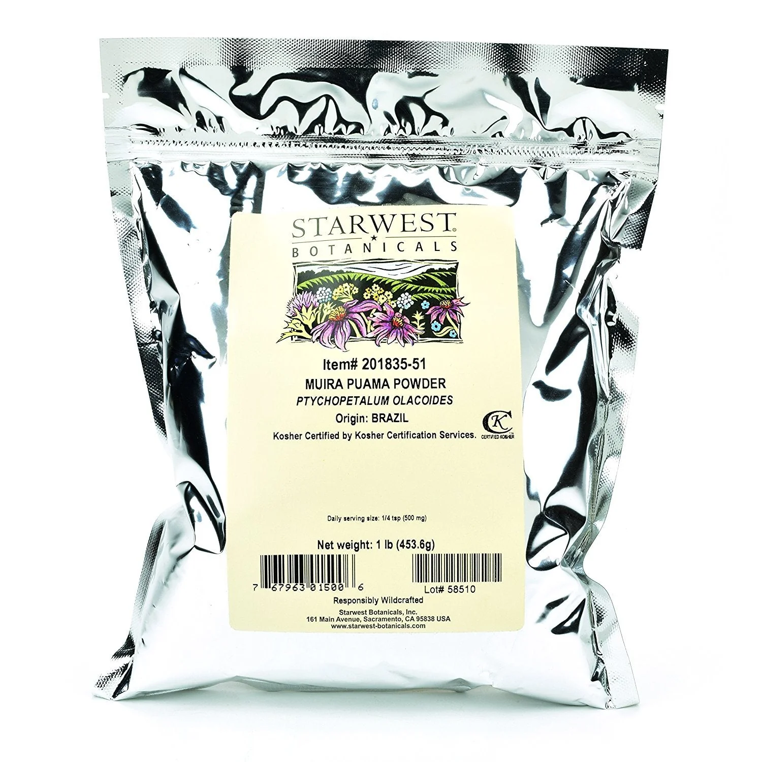 Muira Puama Powder Wildcrafted (1 lb) – Starwest Botanicals | Ptychopetalum olacoides - Image 4