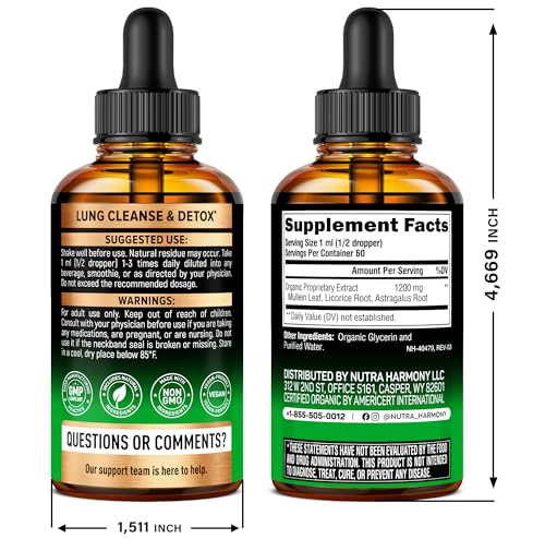 Mullein Drops for Lungs – USDA Organic Mullein Extract, Made in USA - Image 2