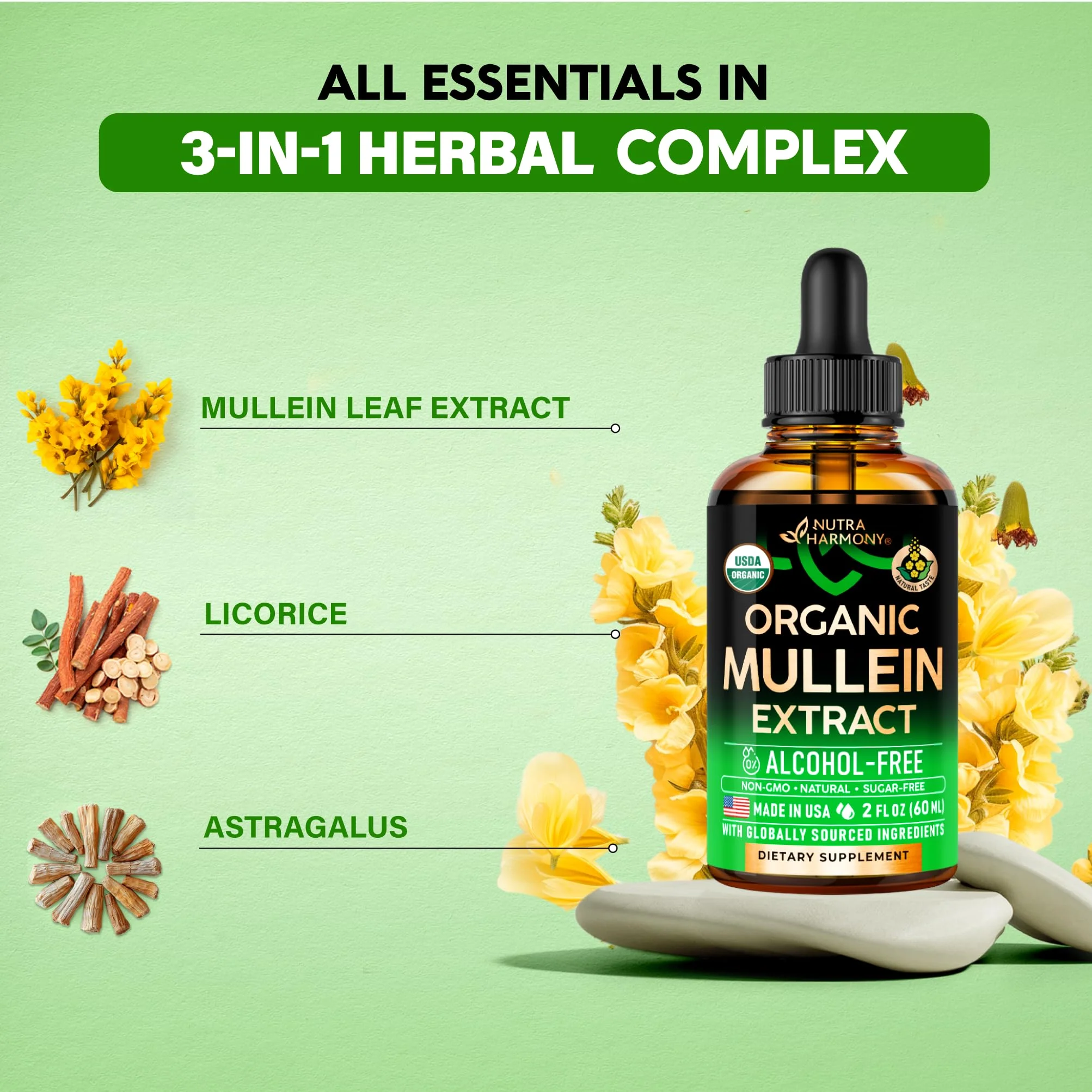 Mullein Drops for Lungs – USDA Organic Mullein Extract, Made in USA - Image 5
