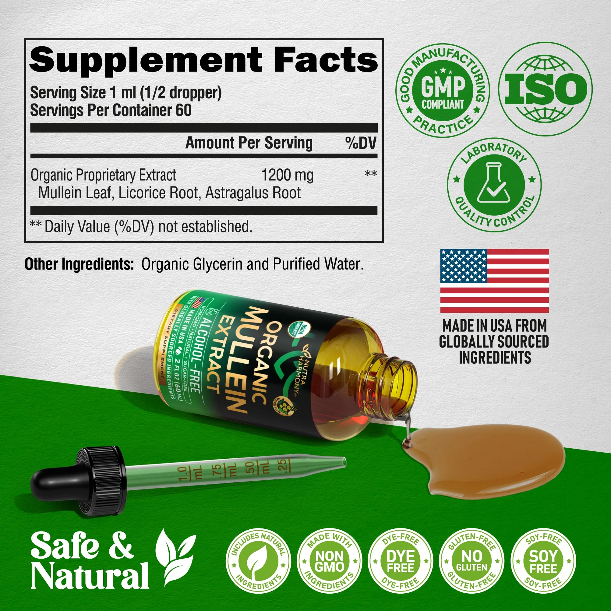 Mullein Drops for Lungs – USDA Organic Mullein Extract, Made in USA - Image 7