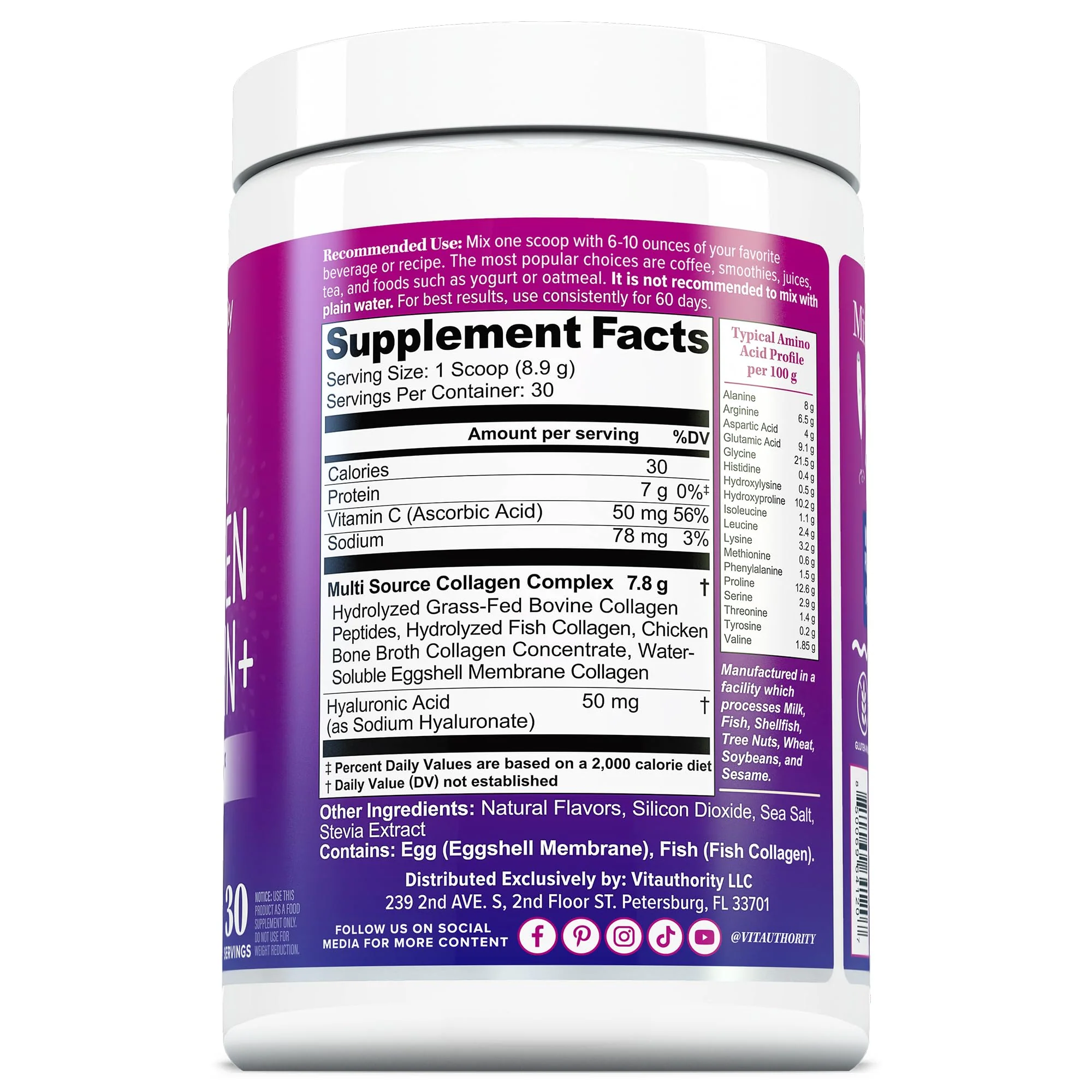 Multi Collagen Peptides Powder for Women – Vanilla, Vitamin C & Hyaluronic Acid - Image 7