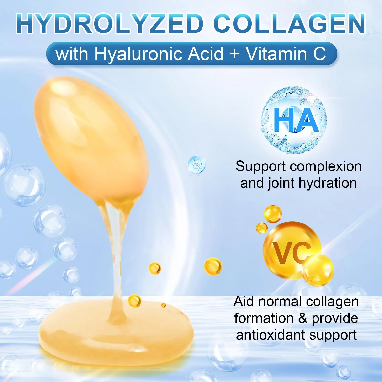Multi Collagen Peptides with Hyaluronic Acid & Vitamin C – Skin, Hair & Nails | 280 Softgels | Non-GMO - Image 5