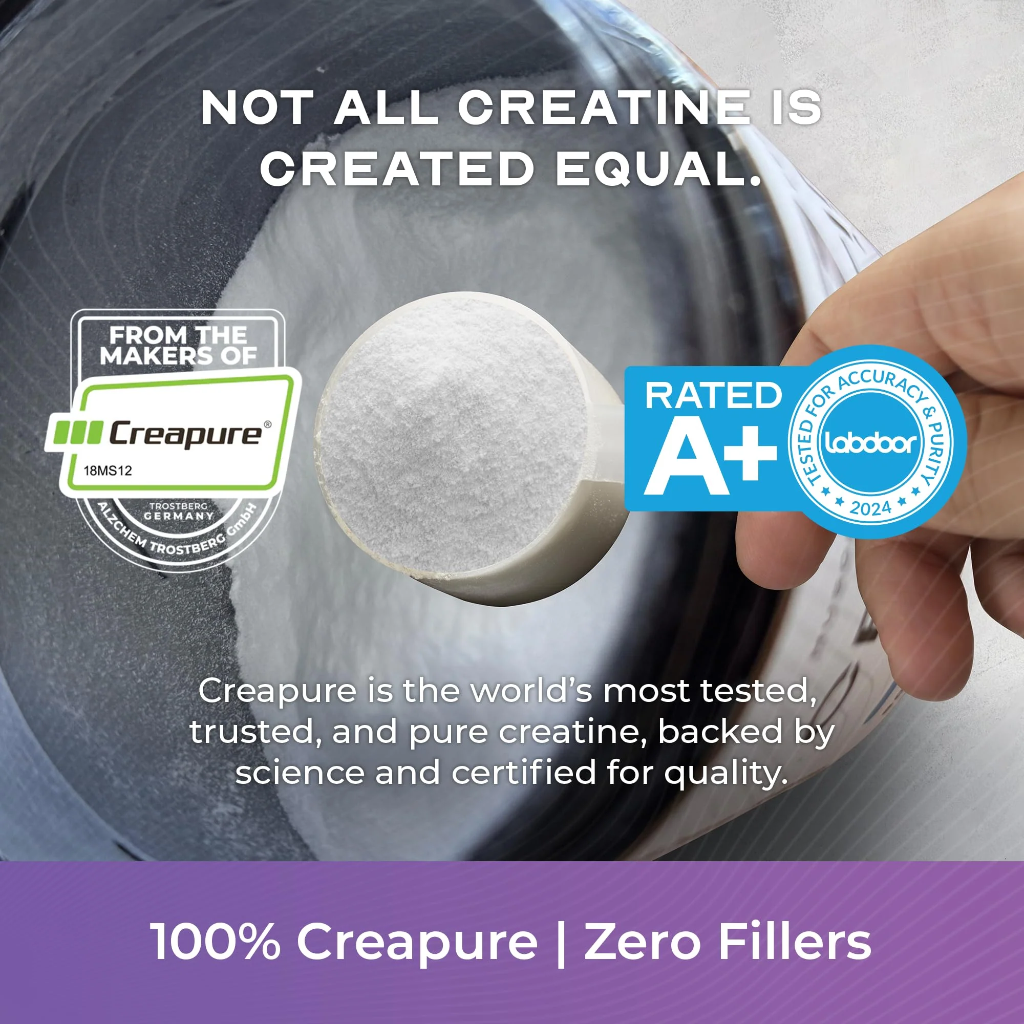 Muscle Feast Creapure Creatine Monohydrate Powder - Natural Grape, 300g, 60 Servings, Vegan Gluten-Free - Image 11