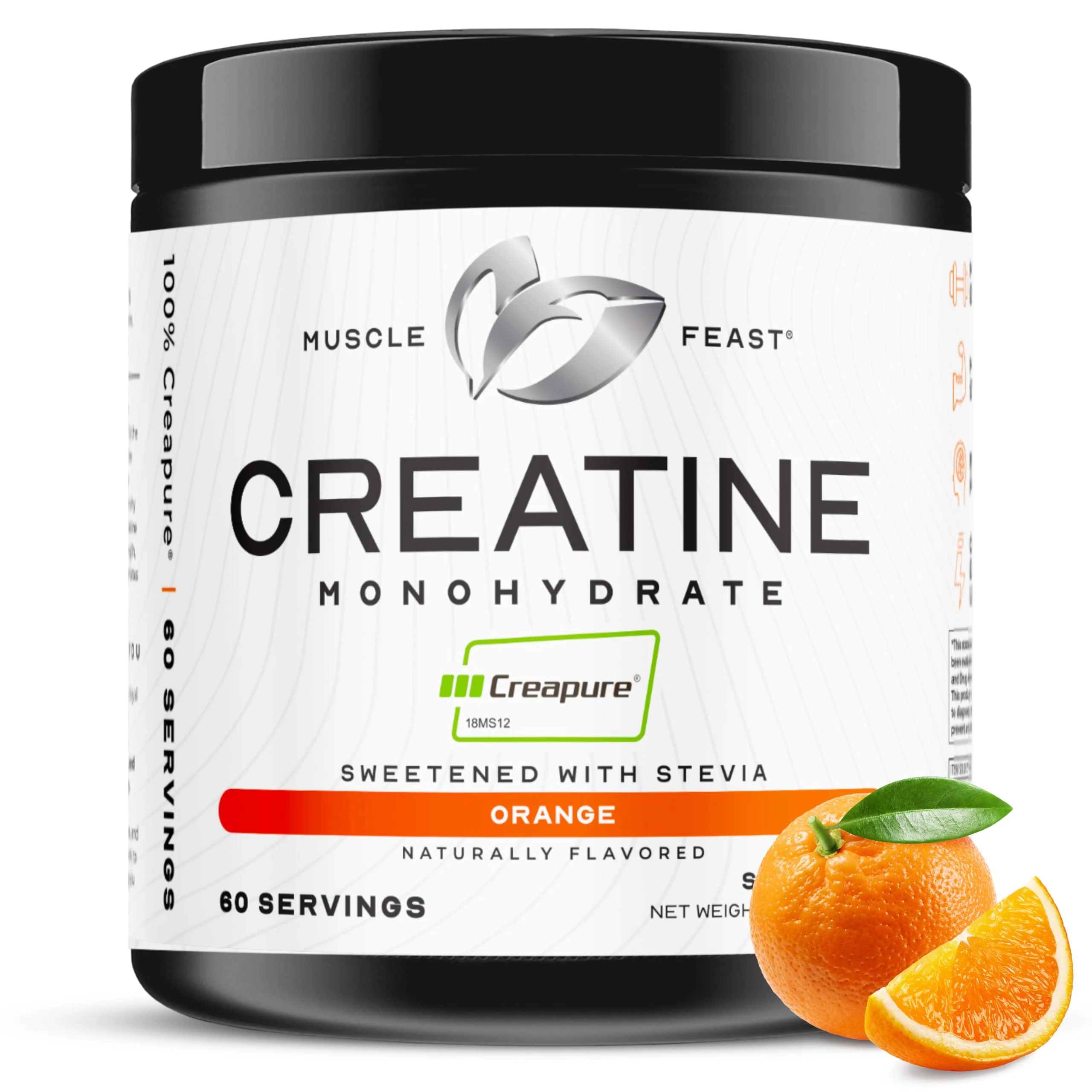 Muscle Feast Creapure Creatine Monohydrate Powder – Natural Orange, 300g | Vegan, Gluten-Free, Easy to Mix - Image 10