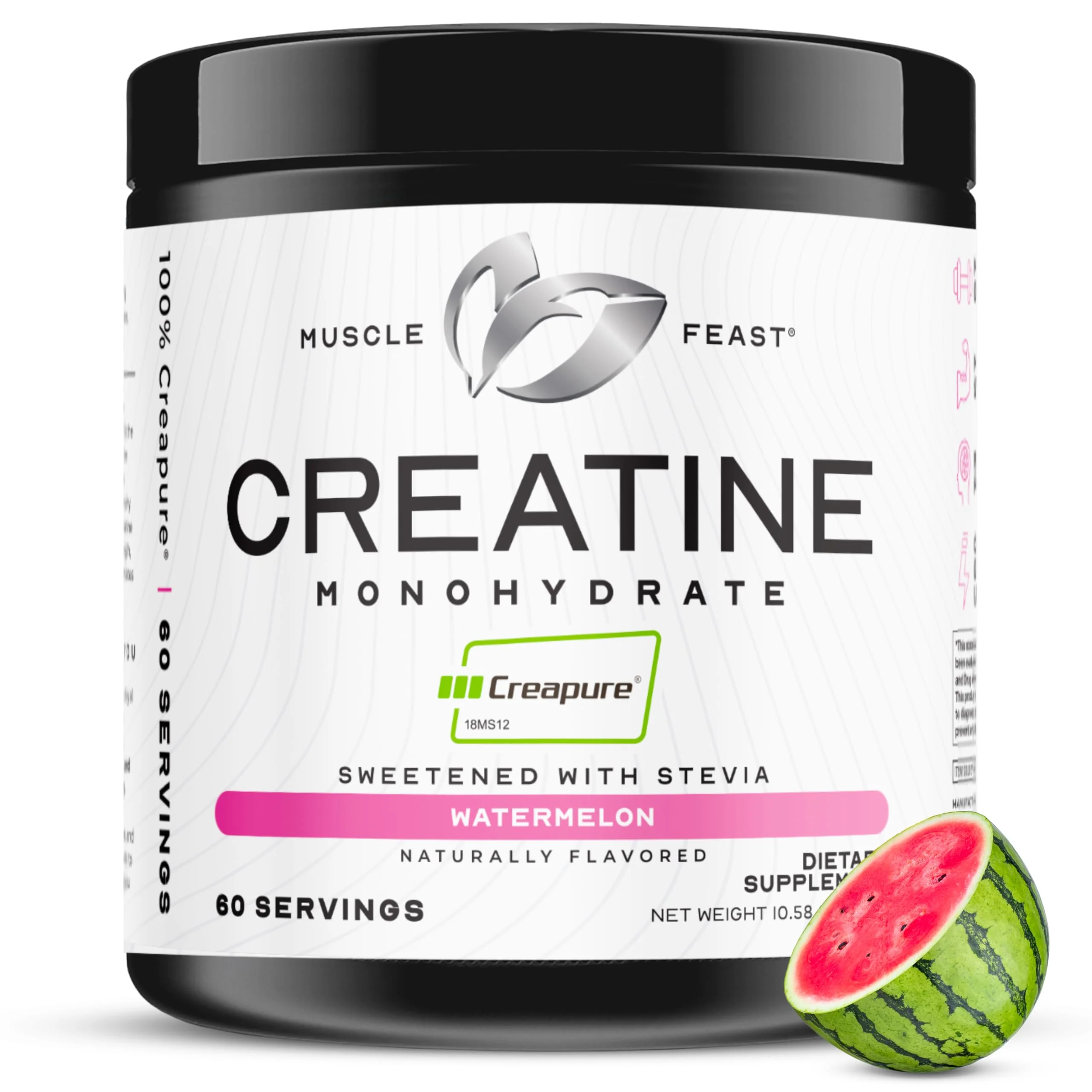 Muscle Feast Creapure Creatine Monohydrate Powder – Natural Watermelon, 60 Servings, 300g - Image 10