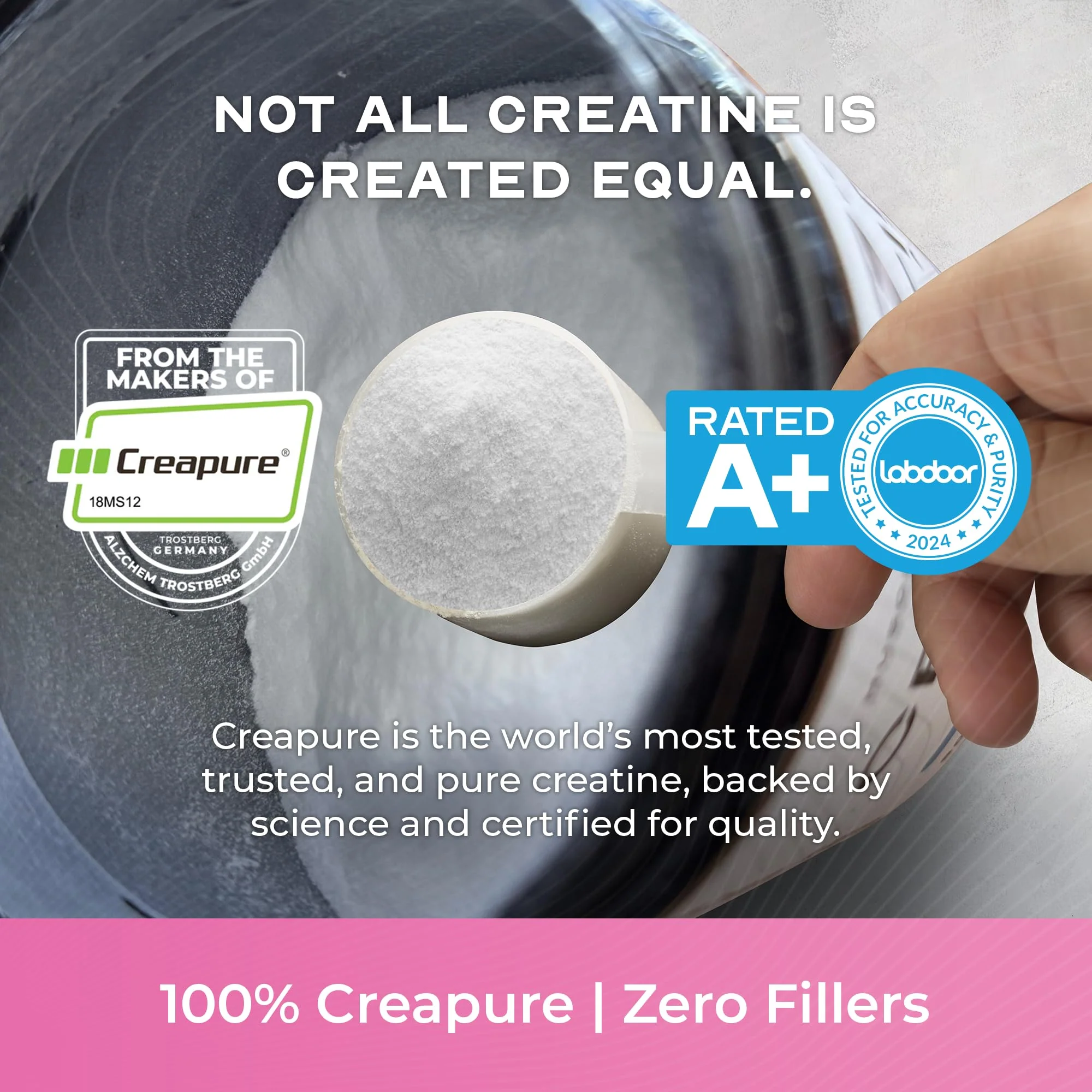 Muscle Feast Creapure Creatine Monohydrate Powder – Natural Watermelon, 60 Servings, 300g - Image 2