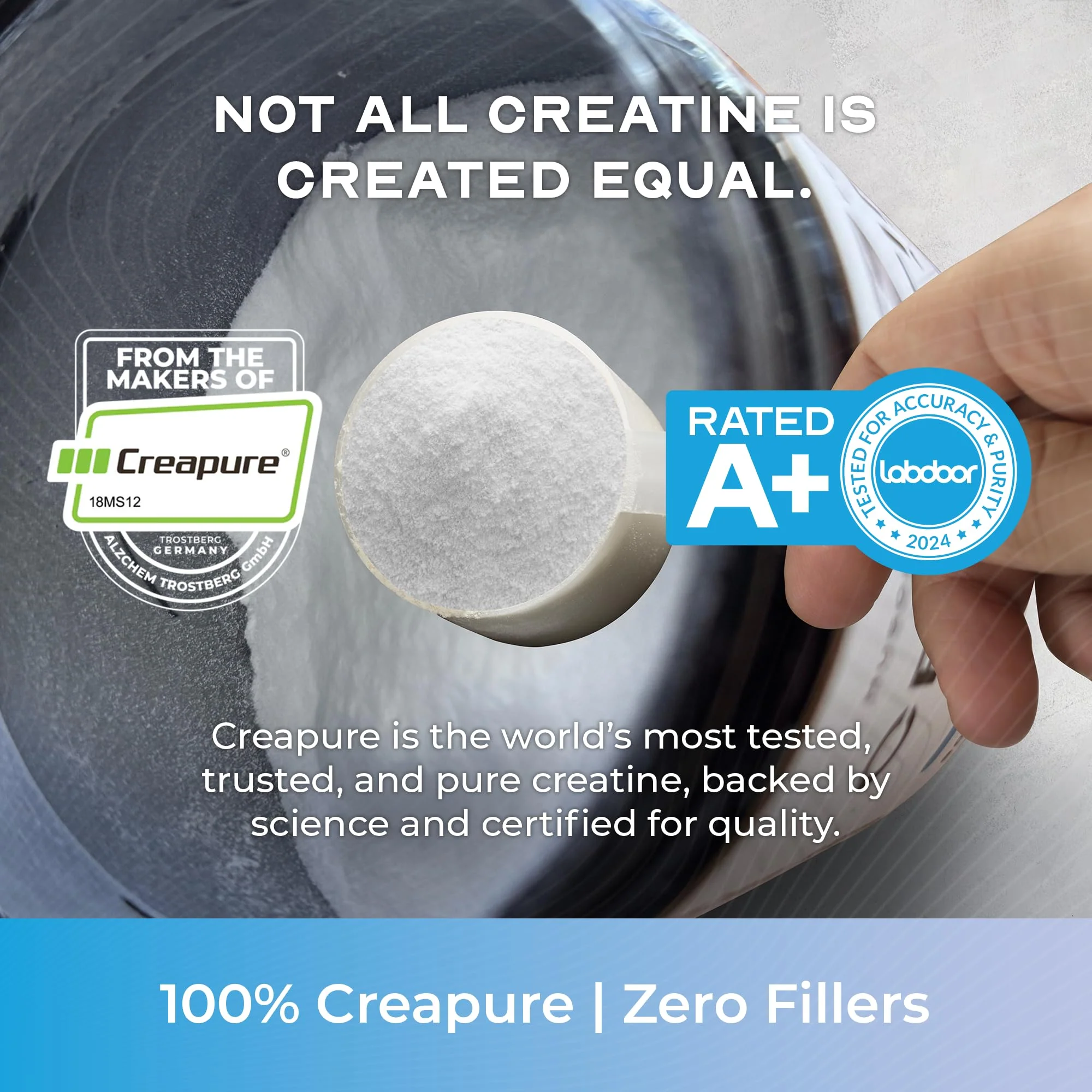 Muscle Feast Creapure Creatine Monohydrate Powder – Unflavored, 300g | Vegan, Gluten-Free, Keto Friendly, 60 Servings - Image 2