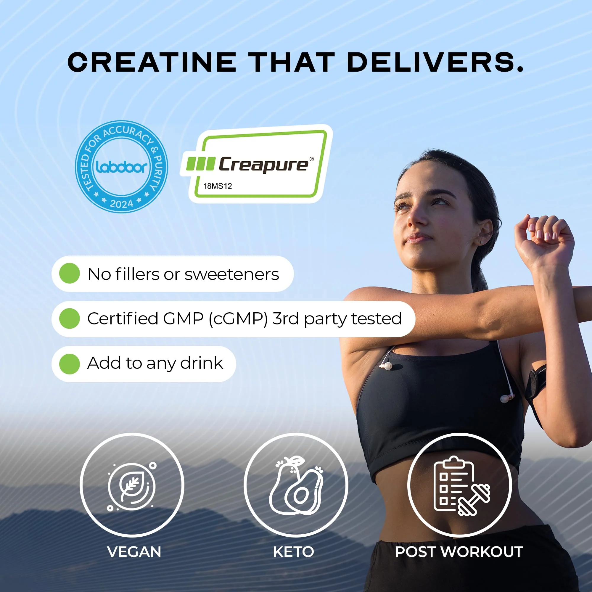 Muscle Feast Creapure Creatine Monohydrate Powder – Unflavored, Vegan & Gluten-Free, 500g - Image 6