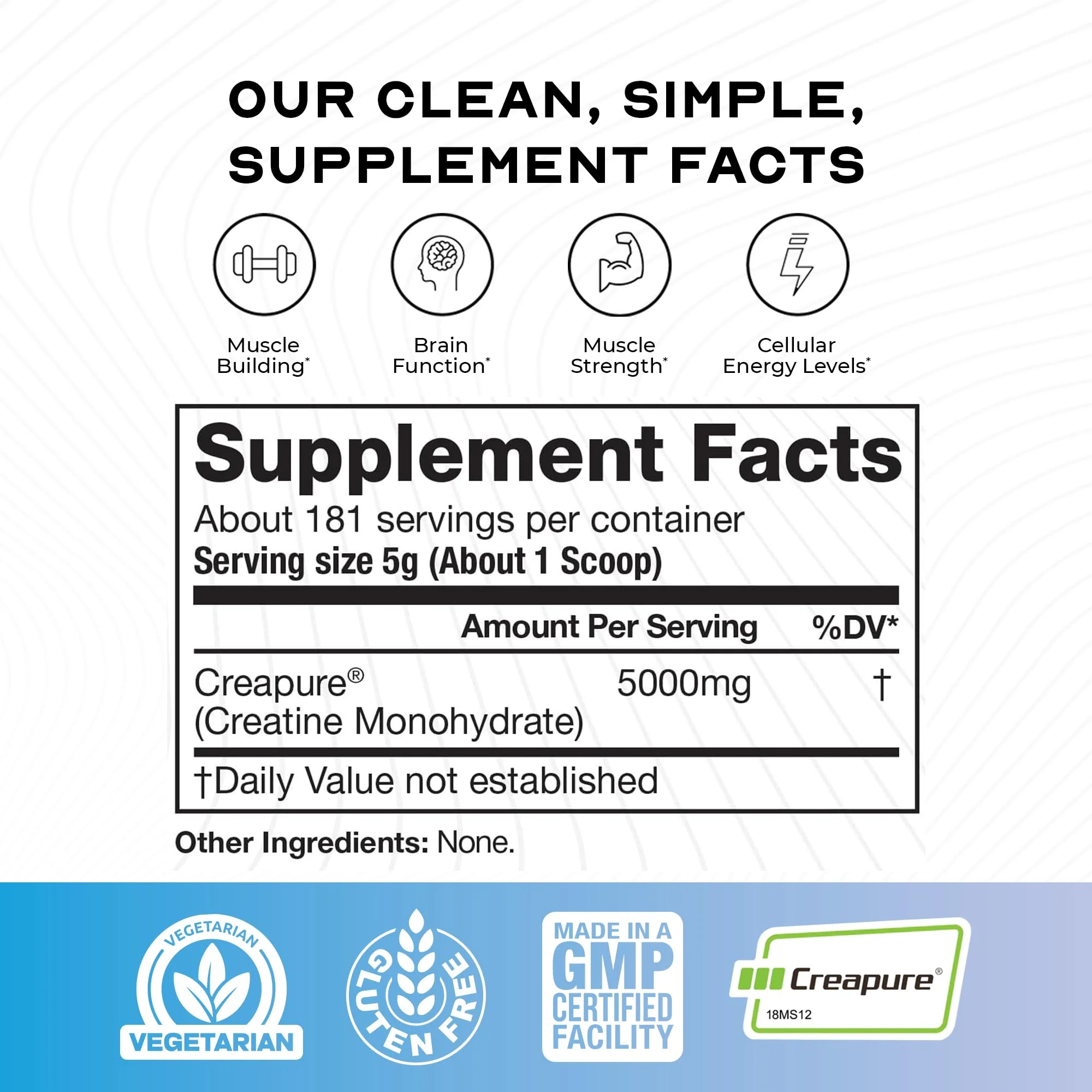 Muscle Feast Creapure Creatine Monohydrate Powder – Unflavored, Vegan & Keto-Friendly, 2lb - Image 12