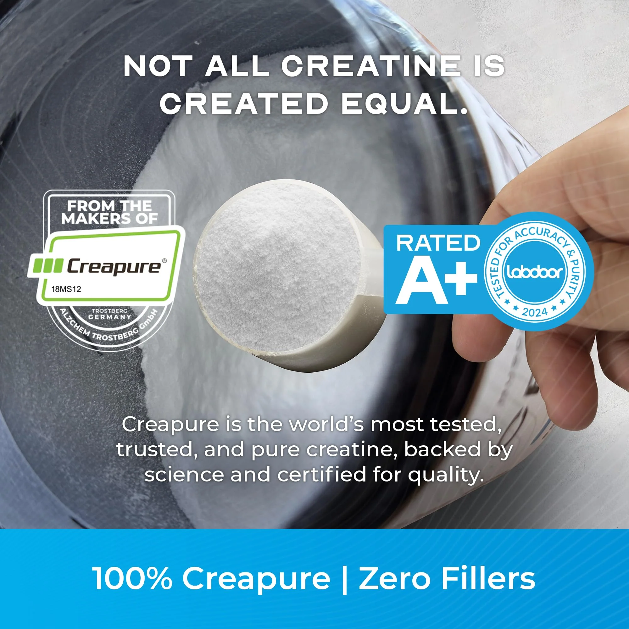 Muscle Feast Creapure Creatine Monohydrate Powder – Vegan, Gluten-Free, Keto Friendly – Natural Blue Raspberry, 300g - Image 11