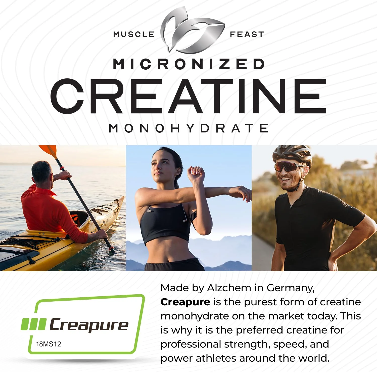 Muscle Feast Creapure Micronized Creatine Monohydrate Powder – Grape, 250g | Easy Mix, Gluten-Free - Image 11