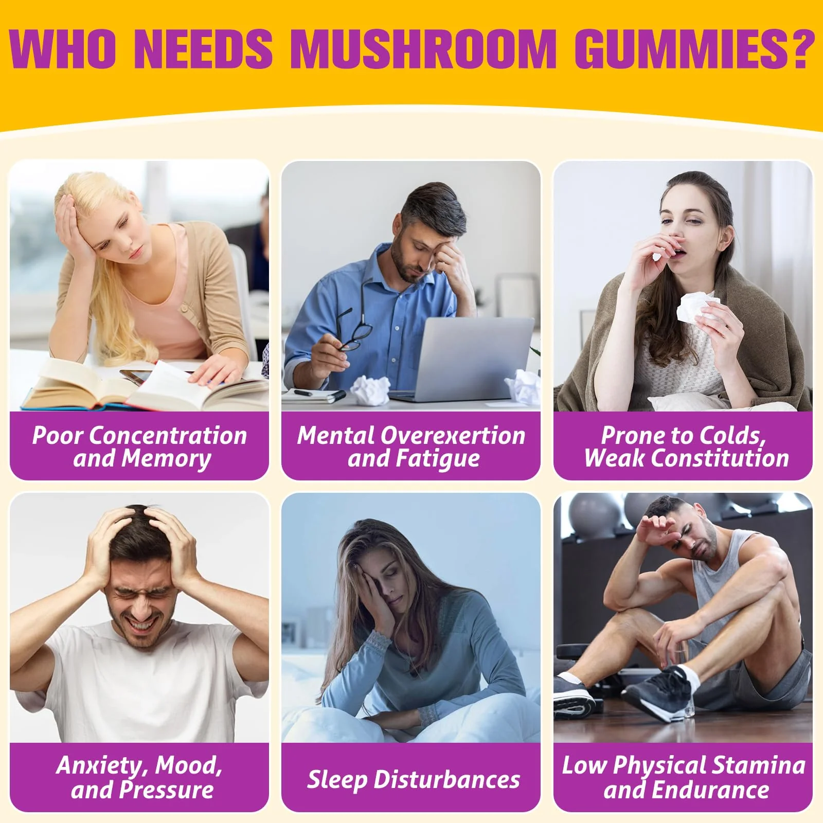 Mushroom Gummies 4000mg – Brain Support, Focus & Immunity (180 Gummies) - Image 6