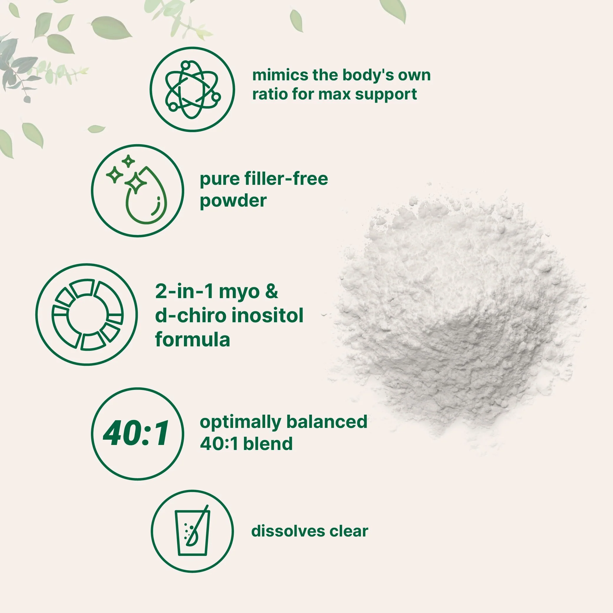 Myo-Inositol & D-Chiro Inositol Powder 1lb - 40:1 for Hormonal Balance - Image 3