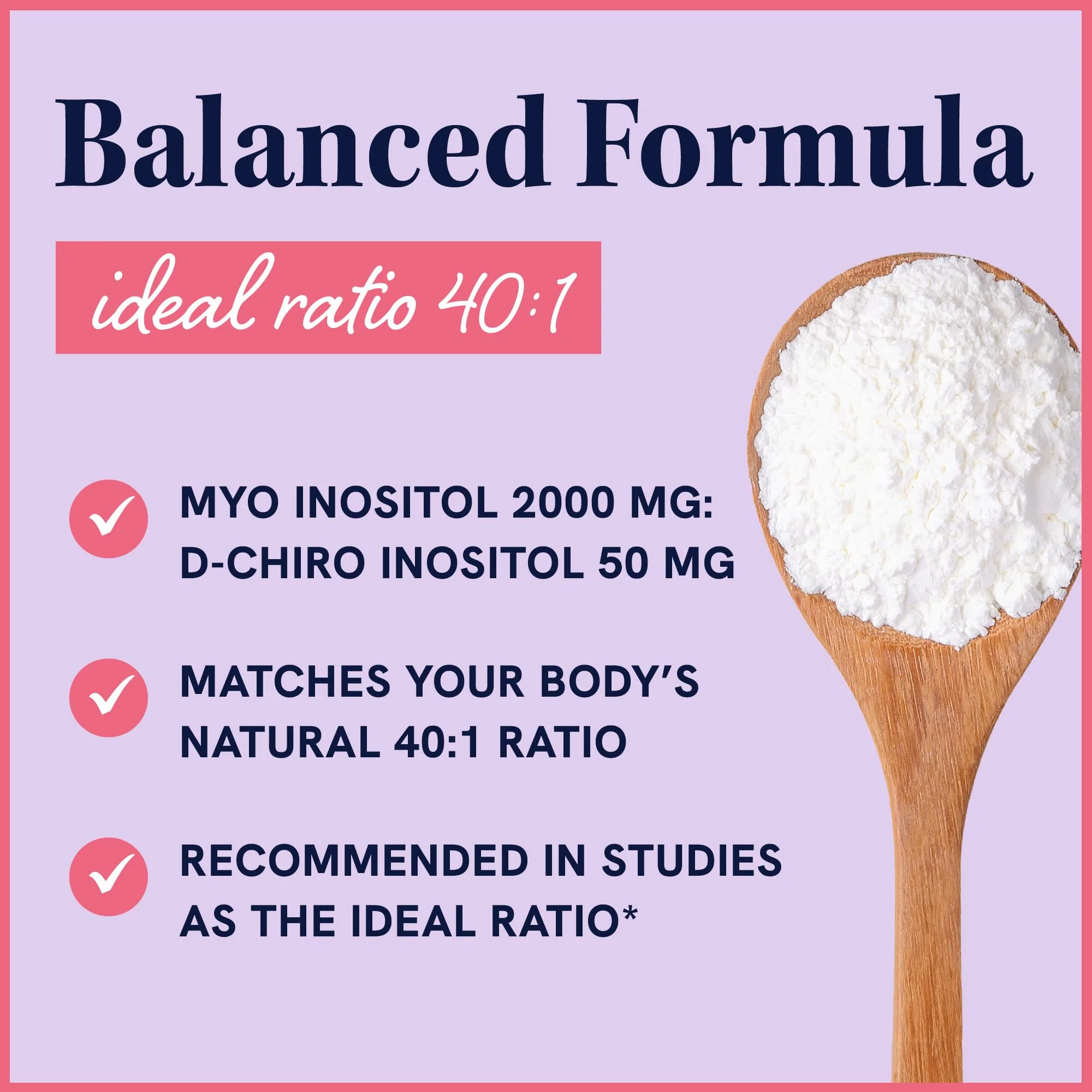 Myo-Inositol & D-Chiro Inositol Powder 40:1 for Women | 60 Servings - Image 3