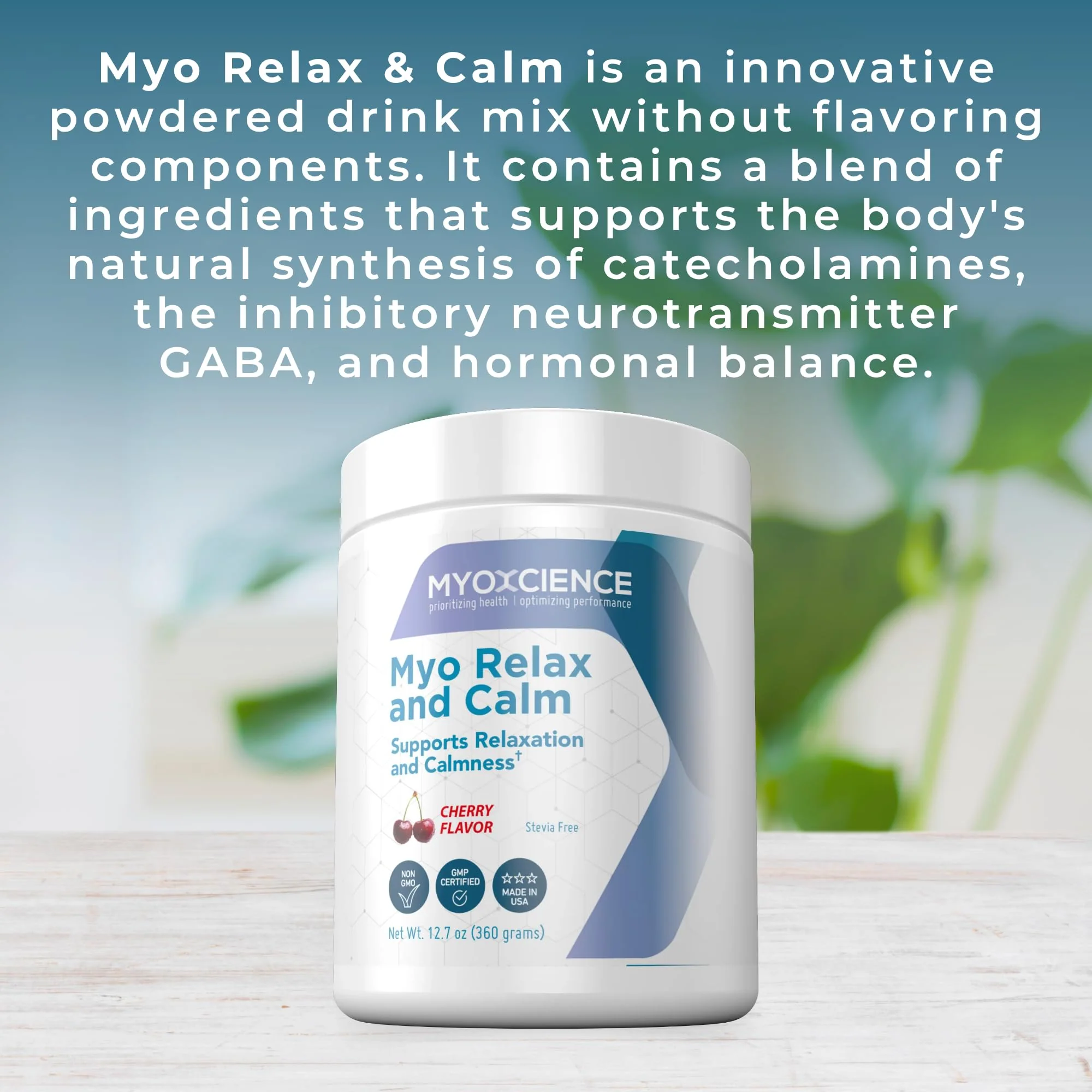 MYOXCIENCE Myo Relax and Calm | Myo-Inositol, L-Theanine, Taurine, Magnesium & GABA | Sleep, Neurotransmitter & Hormone Support (Cherry, 60 Servings) - Image 3