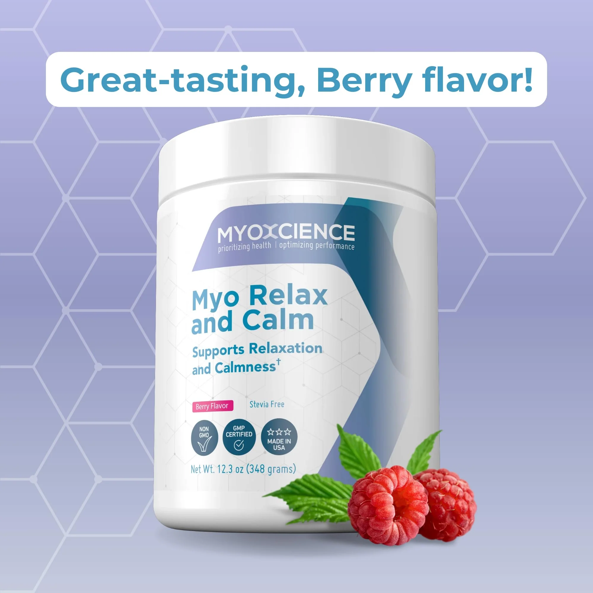 MYOXCIENCE Myo Relax & Calm | Sleep & Mood Support with Myo-Inositol, L-Theanine, Taurine, Magnesium & GABA | Berry Flavor | 60 Servings - Image 13