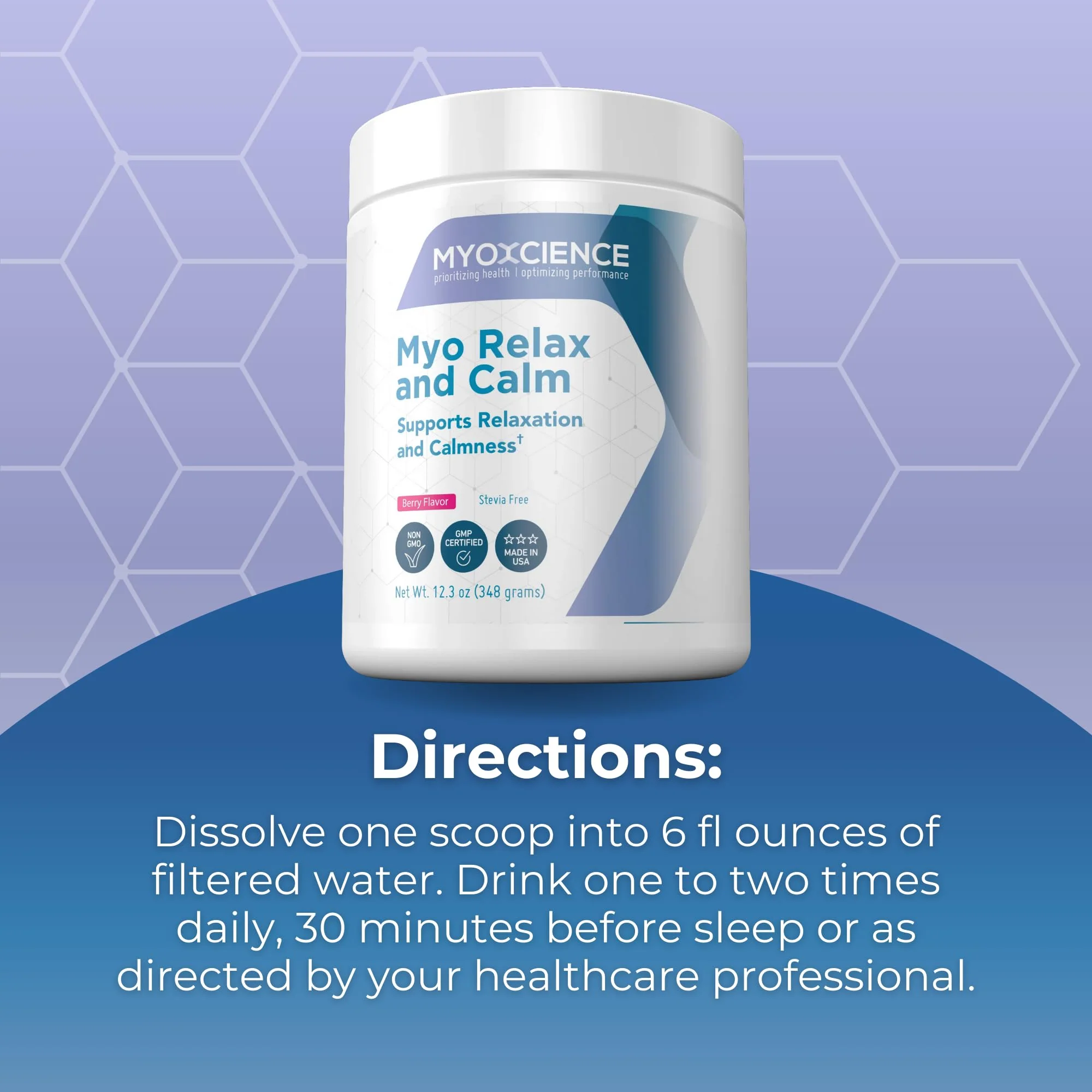 MYOXCIENCE Myo Relax & Calm | Sleep & Mood Support with Myo-Inositol, L-Theanine, Taurine, Magnesium & GABA | Berry Flavor | 60 Servings - Image 16