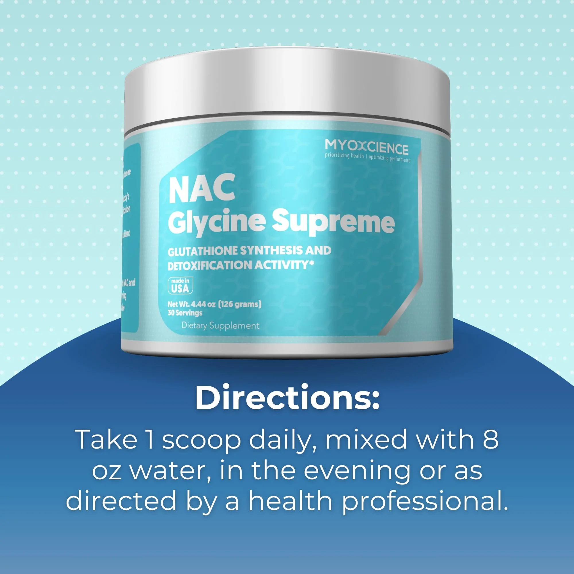 MYOXCIENCE NAC Glycine Supreme – NAC + Glycine + Taurine (Natural Peach & Pineapple) 30 Servings - Image 8