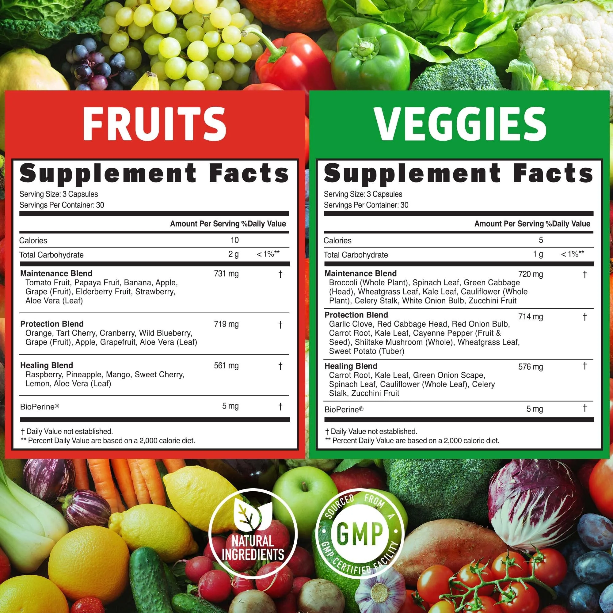 N1N Premium Super Fruits & Veggies Supplement β 180 Caps | Whole Food Nutrition - Image 4