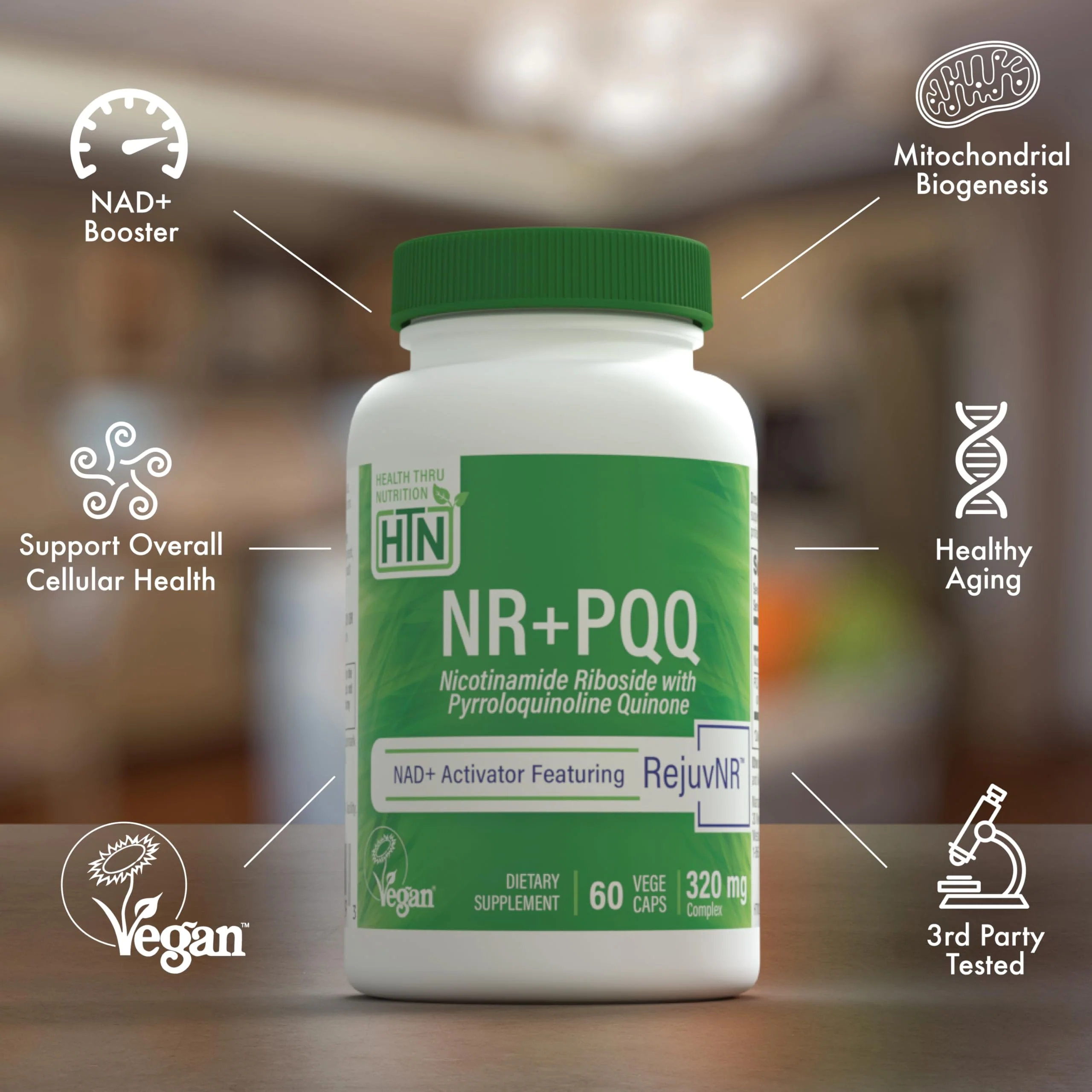 NAD+ Activator NR + PQQ - 300mg NR, 20mg PQQ | Pack of 60 | Non-GMO - Image 5