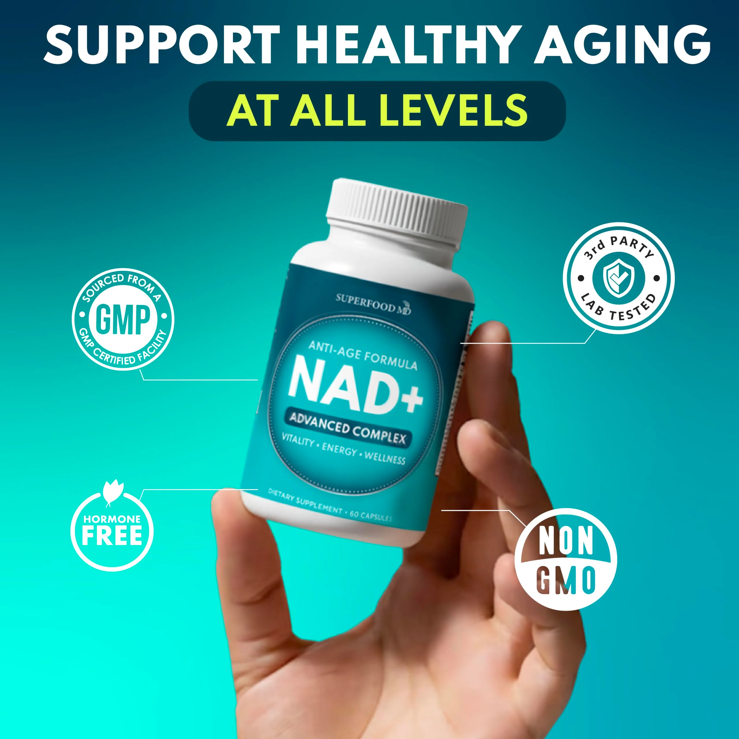 NAD+ Liposomal Resveratrol with Astaxanthin – 120 Count - Image 5