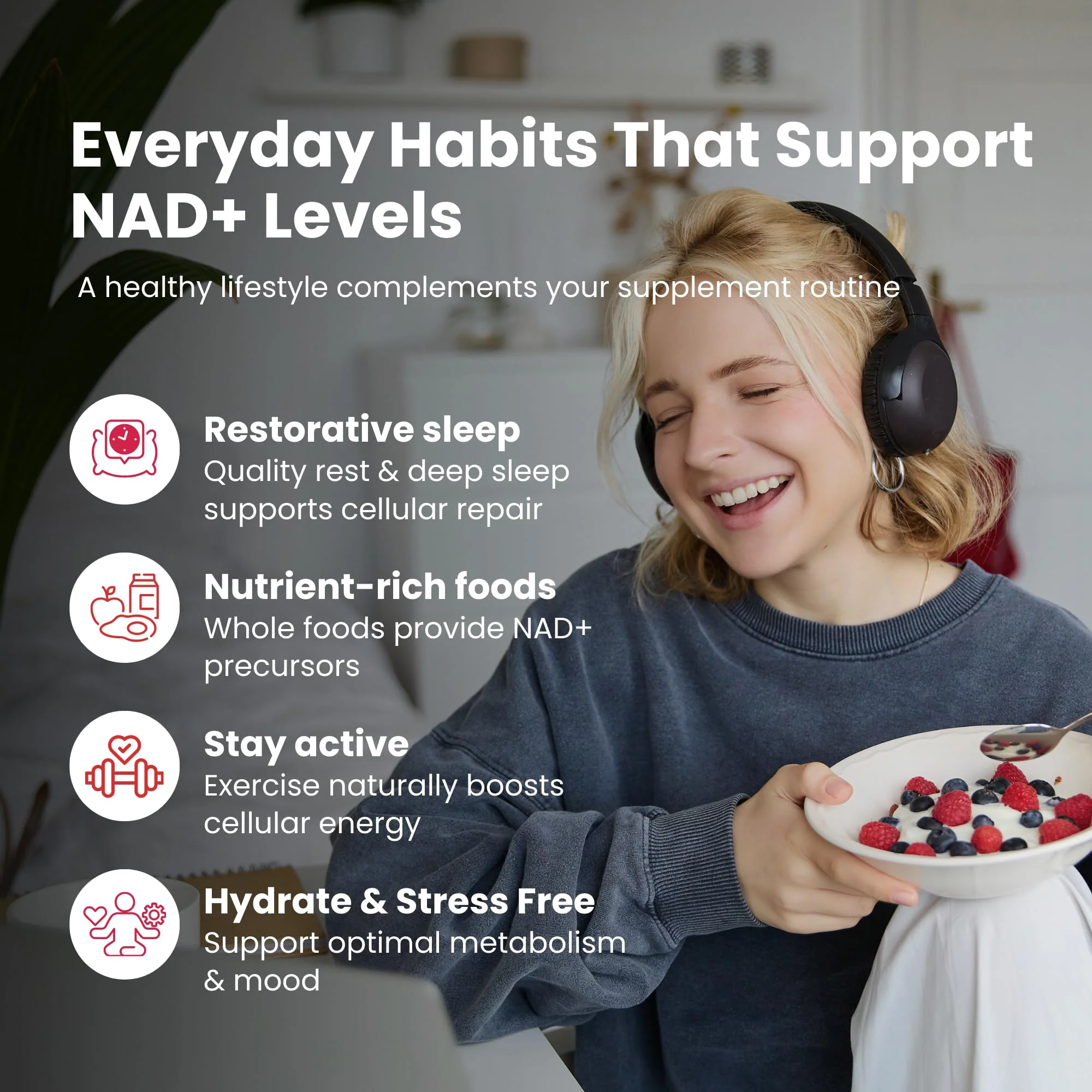 NAD PLUS Revive | Daily NAD+ Replenishment Tablet – 90 Tablets | Vegan, Non-GMO, Gluten-Free | Powered by RiaGev-SR - Image 8