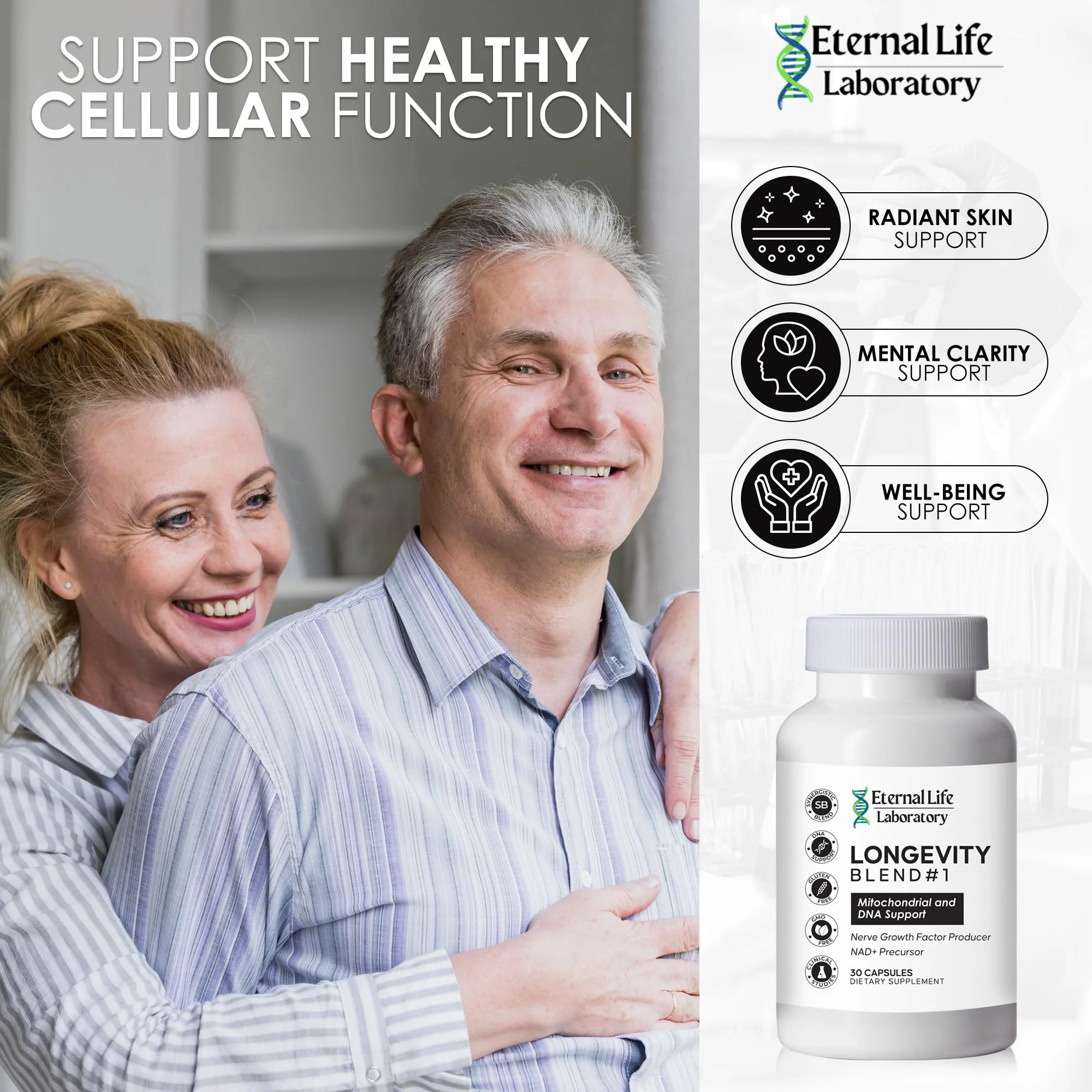 NAD+ Supplement with CoQ10, NR, PQQ & Shilajit – Anti-Aging Longevity Blend (30 Veggie Capsules) - Image 6